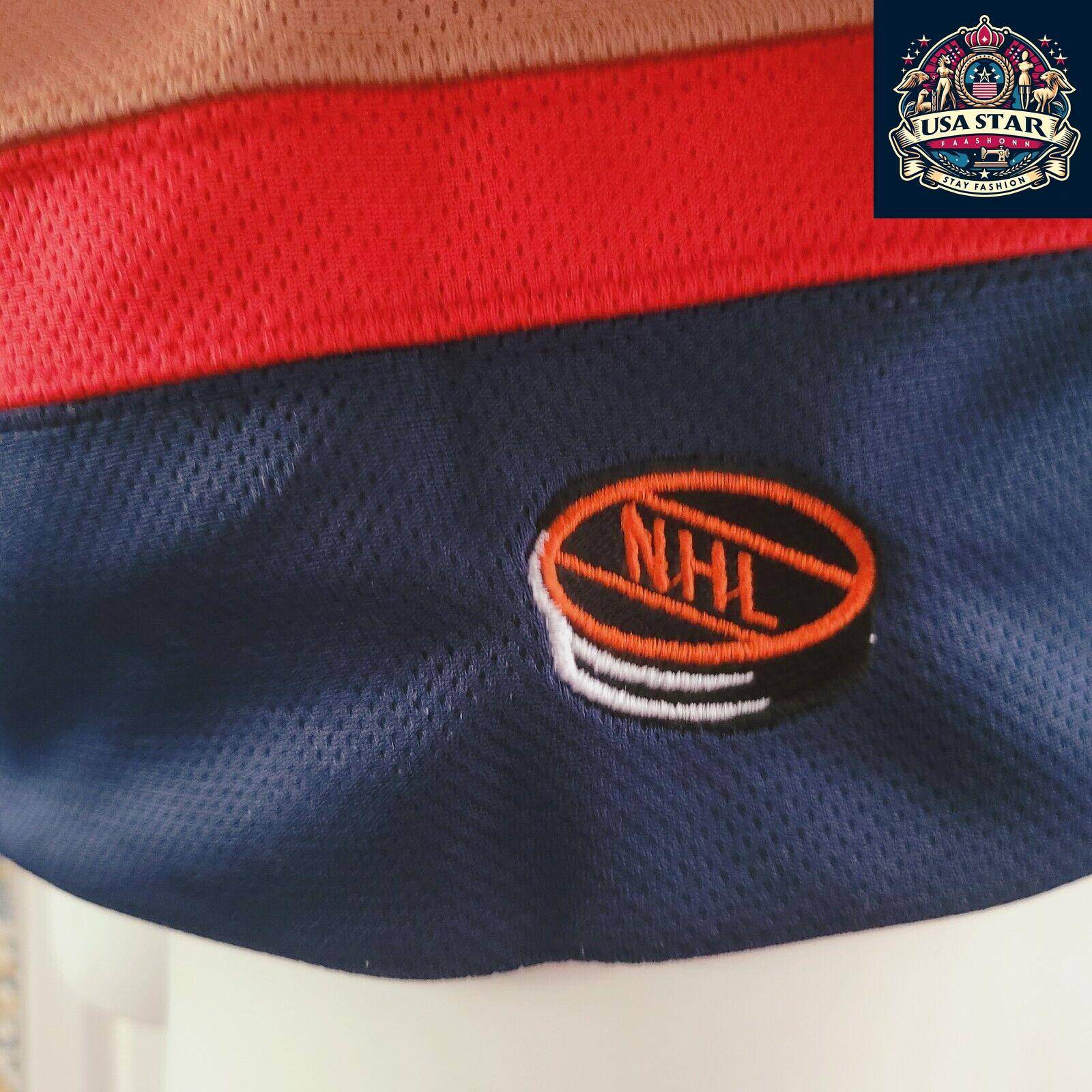 Edmonton Oilers Jersey Mike Comrie CCM 89 Adult Medium Lightweight Air - Knit Fabric - USASTARFASHION