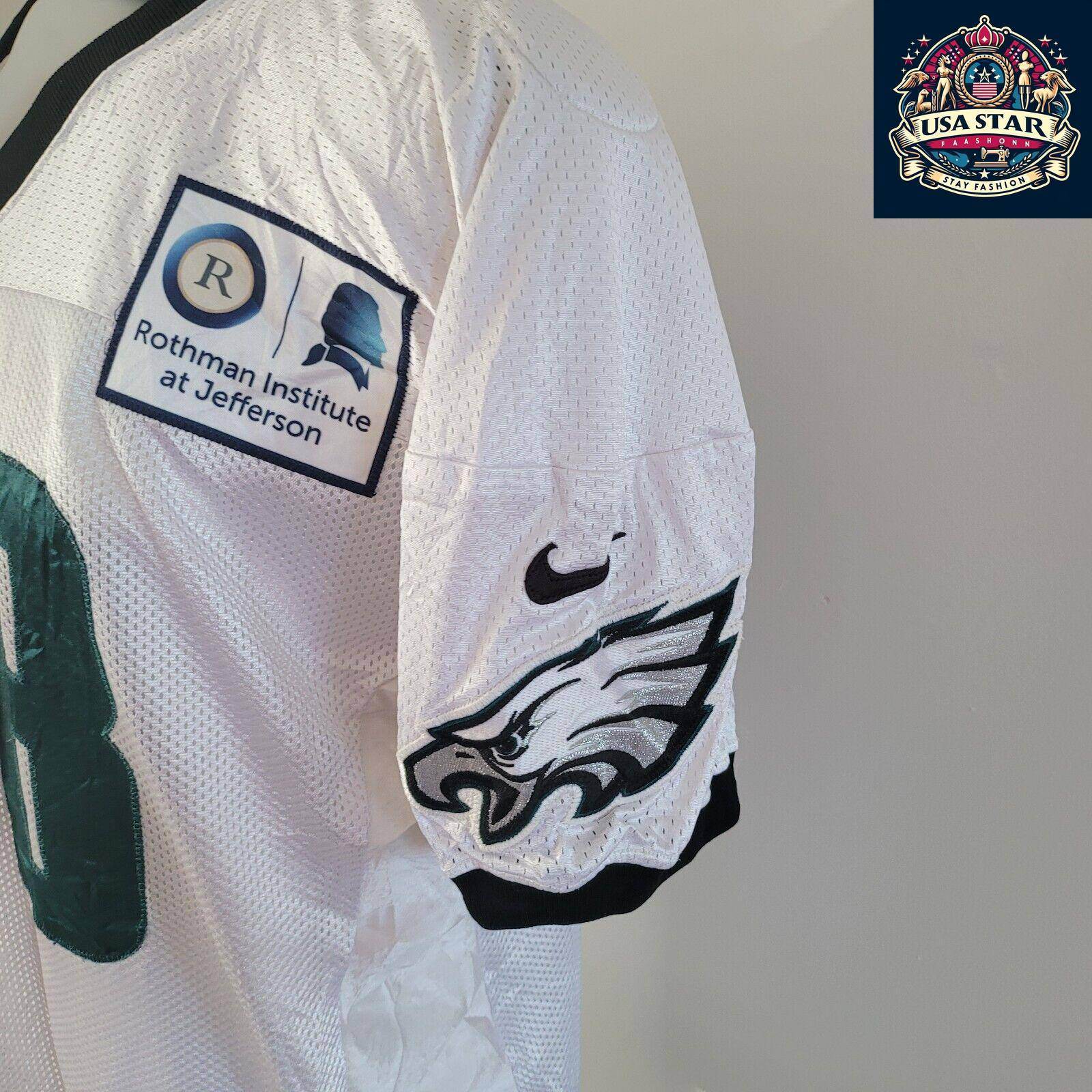 Elijah Qualls Jersey 98 Philadelphia Eagles Game - Issued White XXL - Authentic Memorabilia - USASTARFASHION