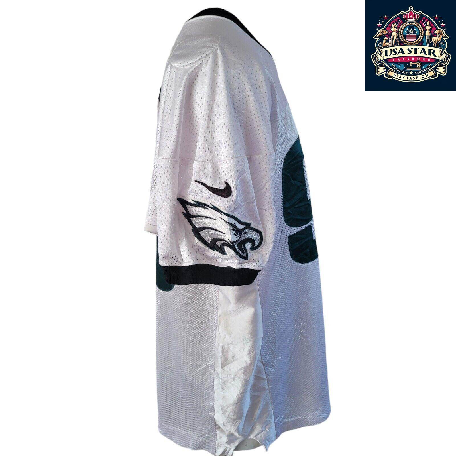 Elijah Qualls Jersey 98 Philadelphia Eagles Game - Issued White XXL - Authentic Memorabilia - USASTARFASHION