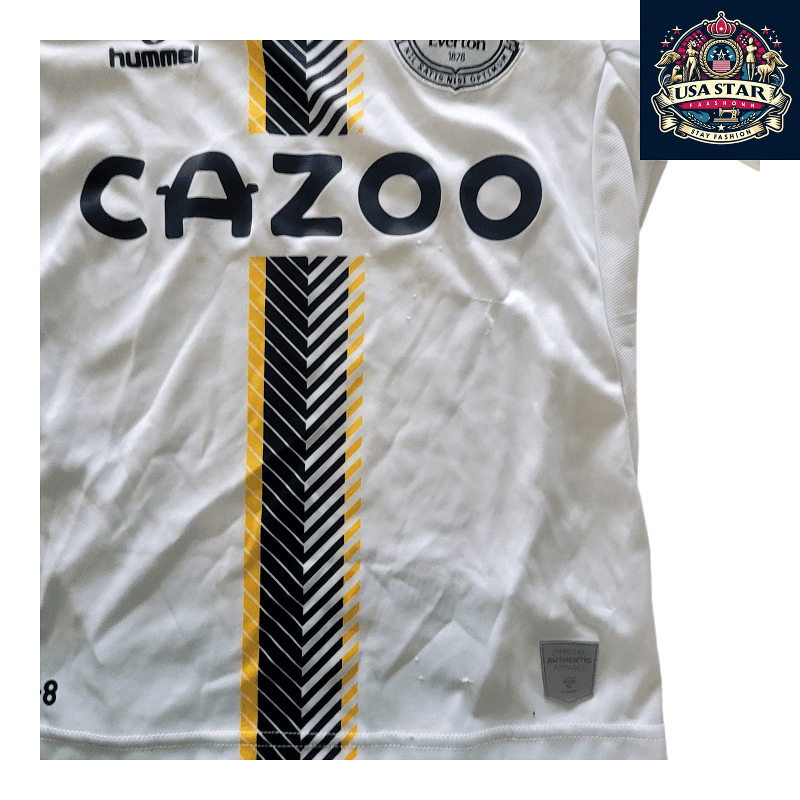 Everton FC Youth Away Jersey 2021 - 2022, 10Y Hummel Lightweight, Cazoo Sponsor Football Shirt - USASTARFASHION