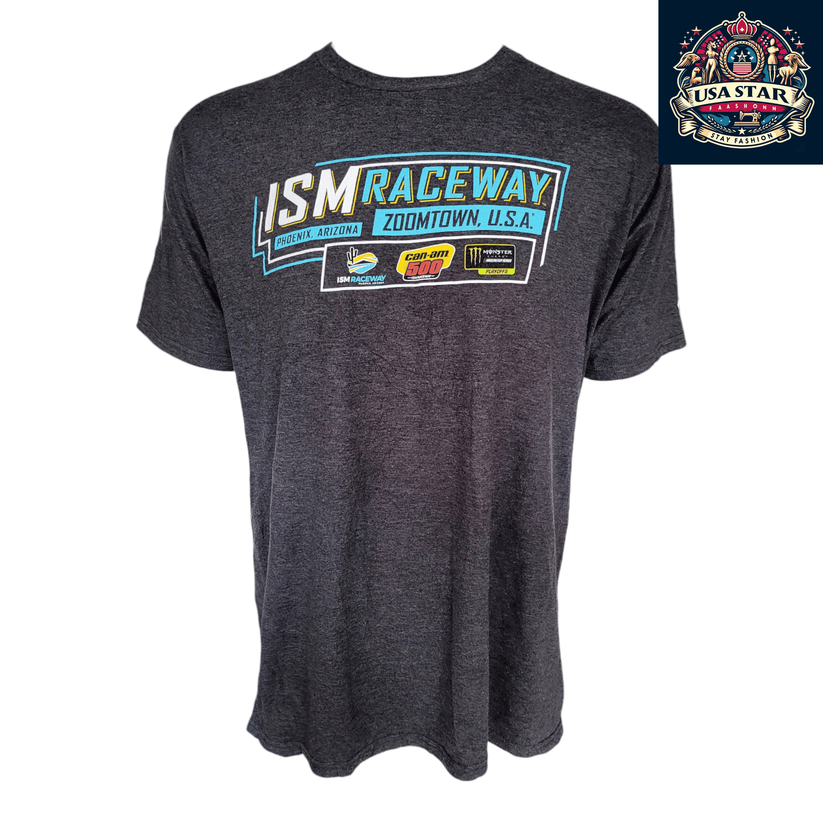 Fanatics ISM Raceway NASCAR T-Shirt XL - Can - Am 500 Race Car Graphic in Soft Cotton - USASTARFASHION