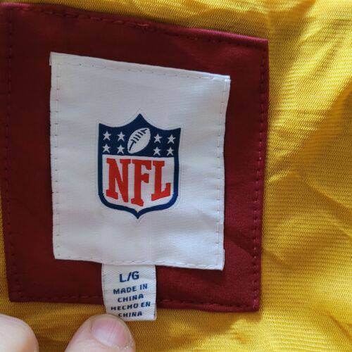 NFL Red Skins Red/Yellow F Jacket Size L Vtg Team Logo Washington - USASTARFASHION