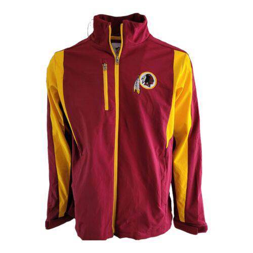 NFL Red Skins Red/Yellow F Jacket Size L Vtg Team Logo Washington - USASTARFASHION
