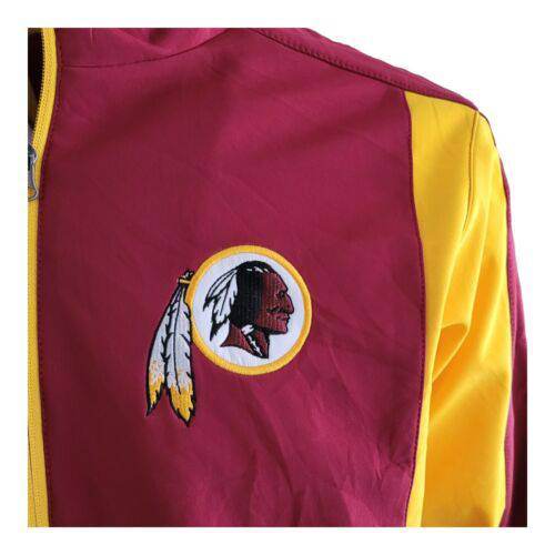 NFL Red Skins Red/Yellow F Jacket Size L Vtg Team Logo Washington - USASTARFASHION