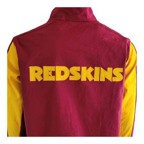 NFL Red Skins Red/Yellow F Jacket Size L Vtg Team Logo Washington - USASTARFASHION