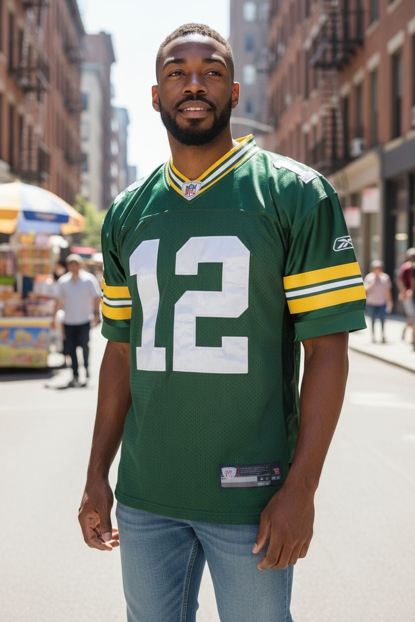 Green Bay Packers 12 RODGERS Jersey sz48 (M/L) - USASTARFASHION