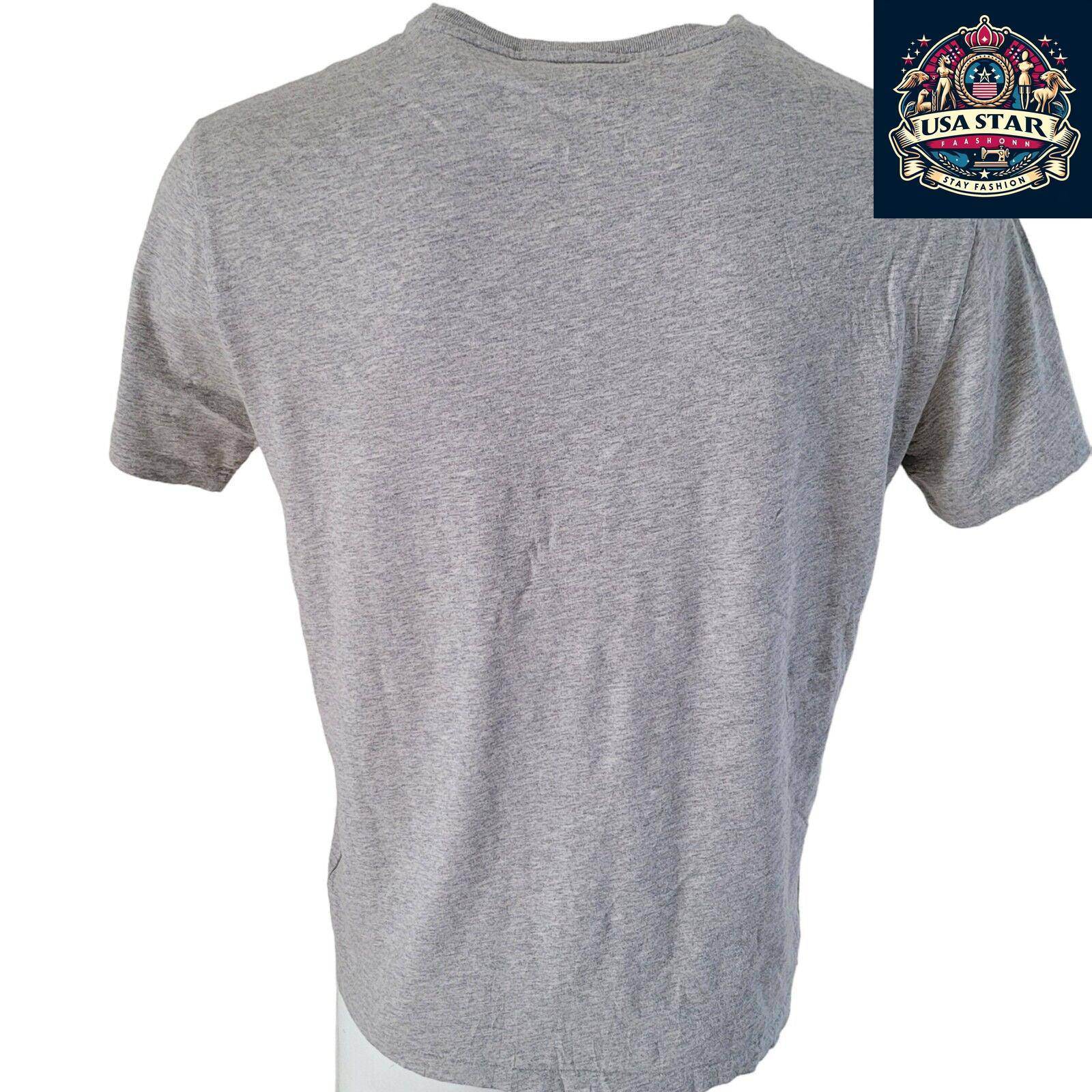 Grey Polo Ralph Lauren Shirt, Custom Slim Fit, Size L, High - Quality Cotton, Elegant Style - USASTARFASHION