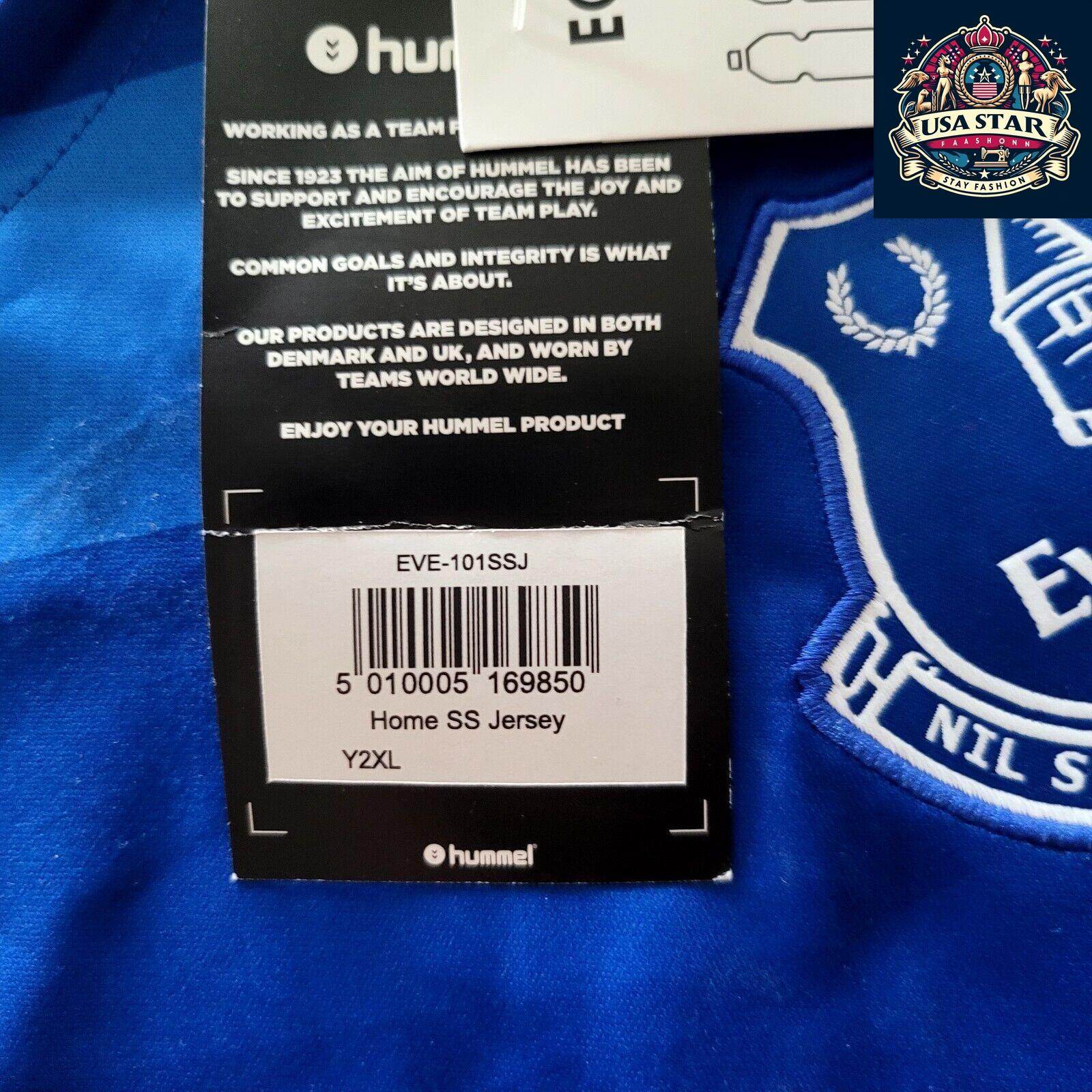 Hummel Everton FC Jersey Youth XXL (Y2XL) Gordon 24 - New With Minor Defect (Missing Letter) - USASTARFASHION