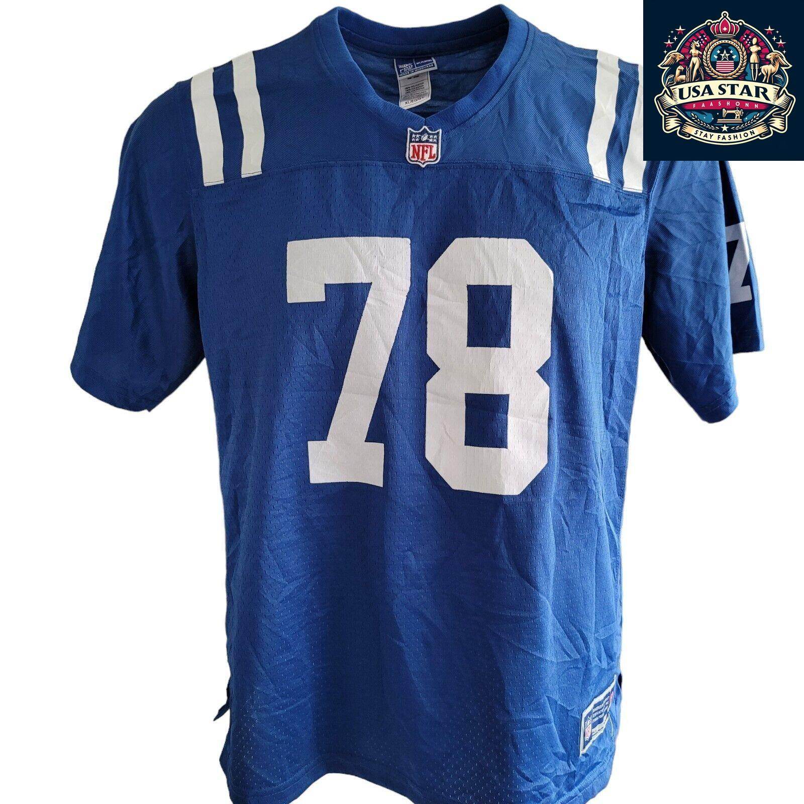Indianapolis Colts Women's Jersey XL Kelly 78 - Official NFL Merchandise, Stylish & Comfortable Fit - USASTARFASHION
