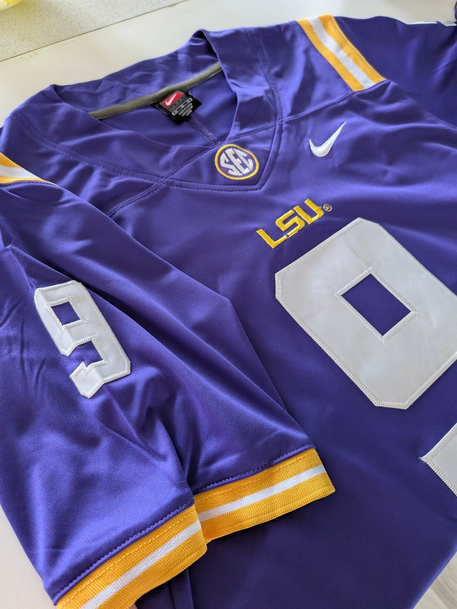 Joe Burrow Burreau Nike Team LSU Tigers 9 “BURREAUX” Football Jersey –XL - USASTARFASHION