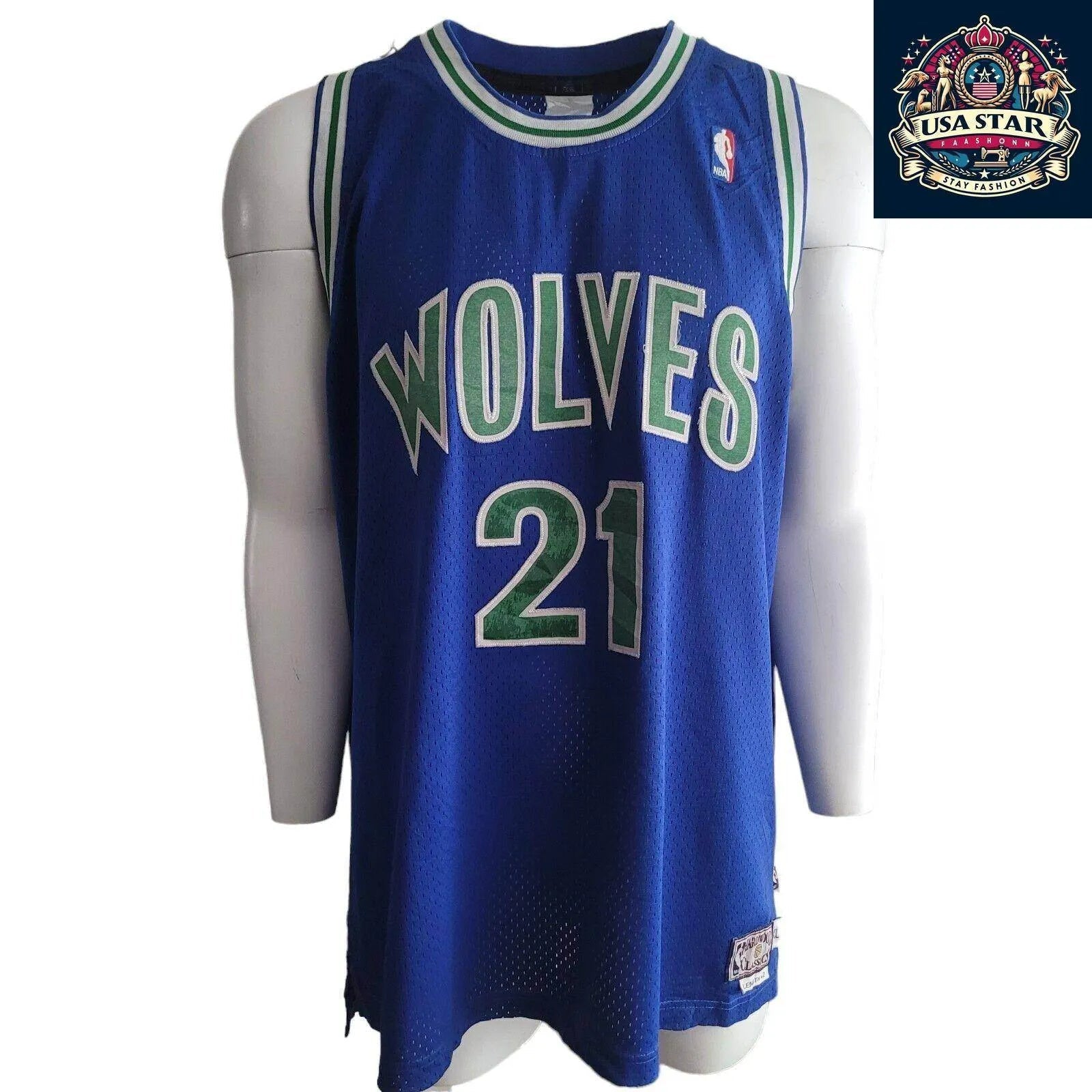 Kevin Garnett 21 Minnesota Timberwolves Jersey Sz L 1996 Hardwood Classics by Adidas - USASTARFASHION