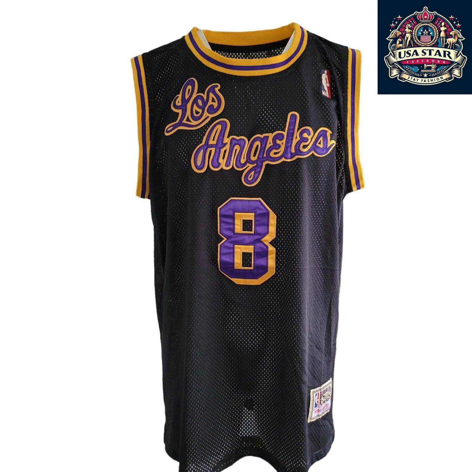 Kobe Bryant Jersey 8 Los Angeles Lakers NBA Basketball, Size L, Classic Fan Apparel - USASTARFASHION