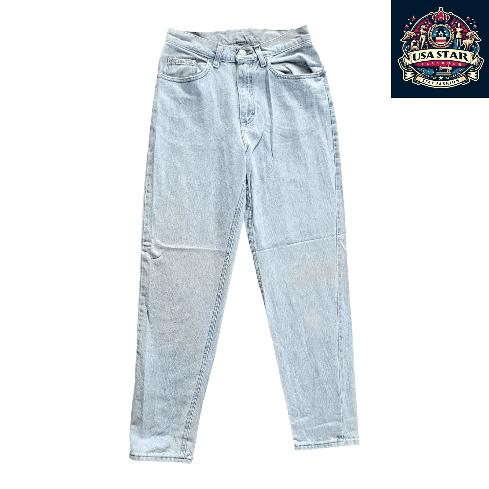 Lee Regular Fit Jeans W28 x L30 in Light Wash - Durable Denim for Versatile Style and Comfort - USASTARFASHION
