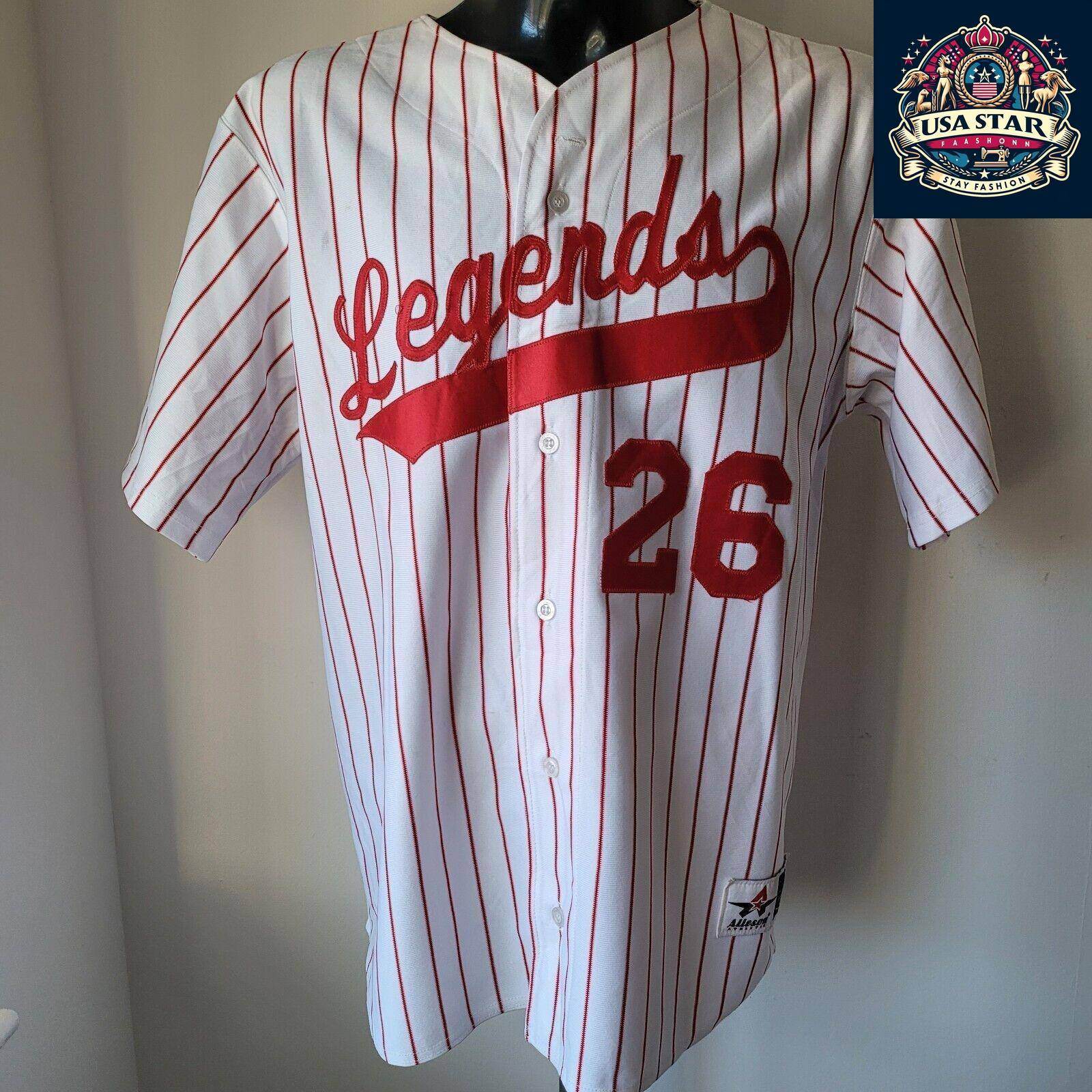 Legends Baseball Jersey 26 Alleson Athletic Size Large - Durable Comfort for Players & Fans - USASTARFASHION