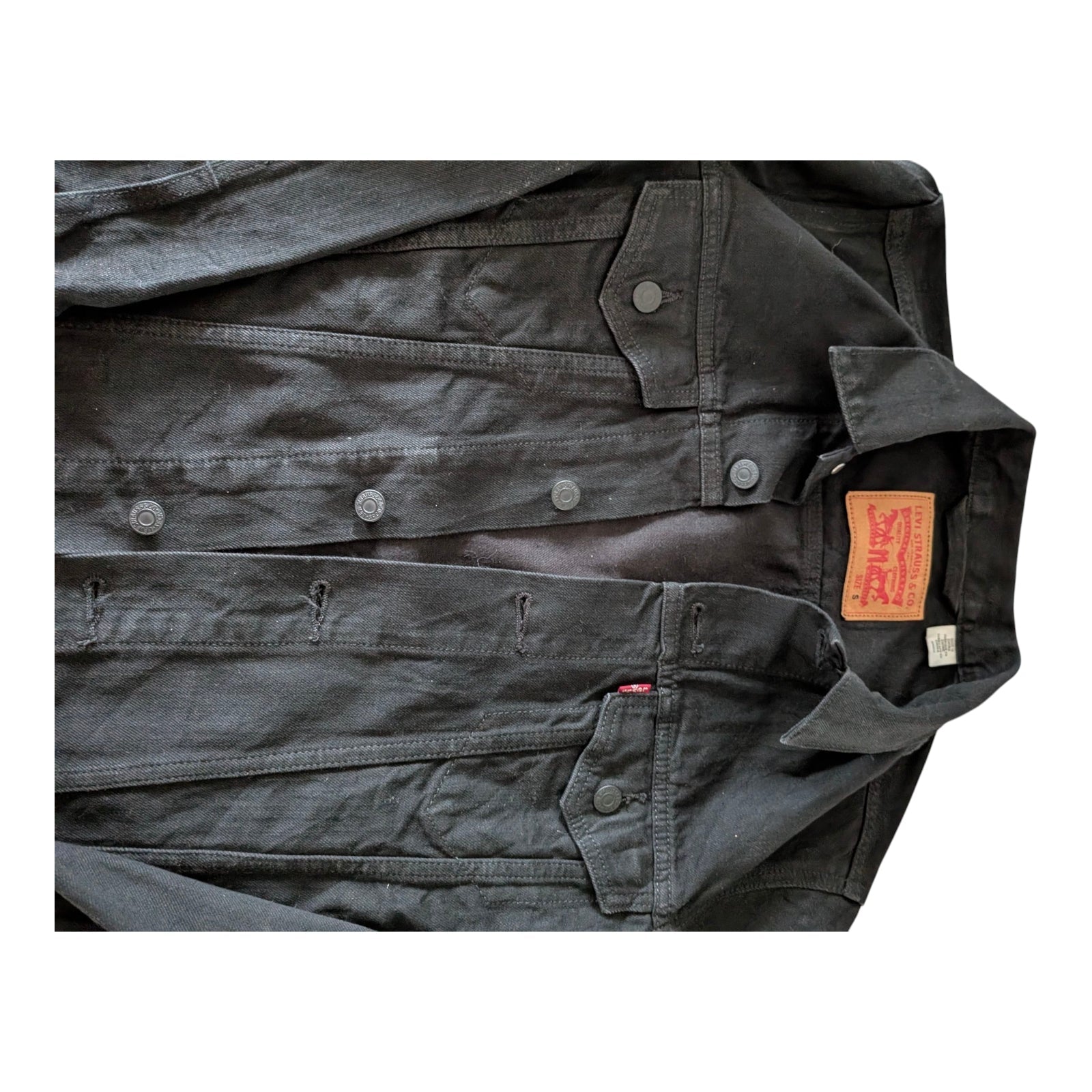 Levi’s Black Denim Jacket – Size S - USASTARFASHION