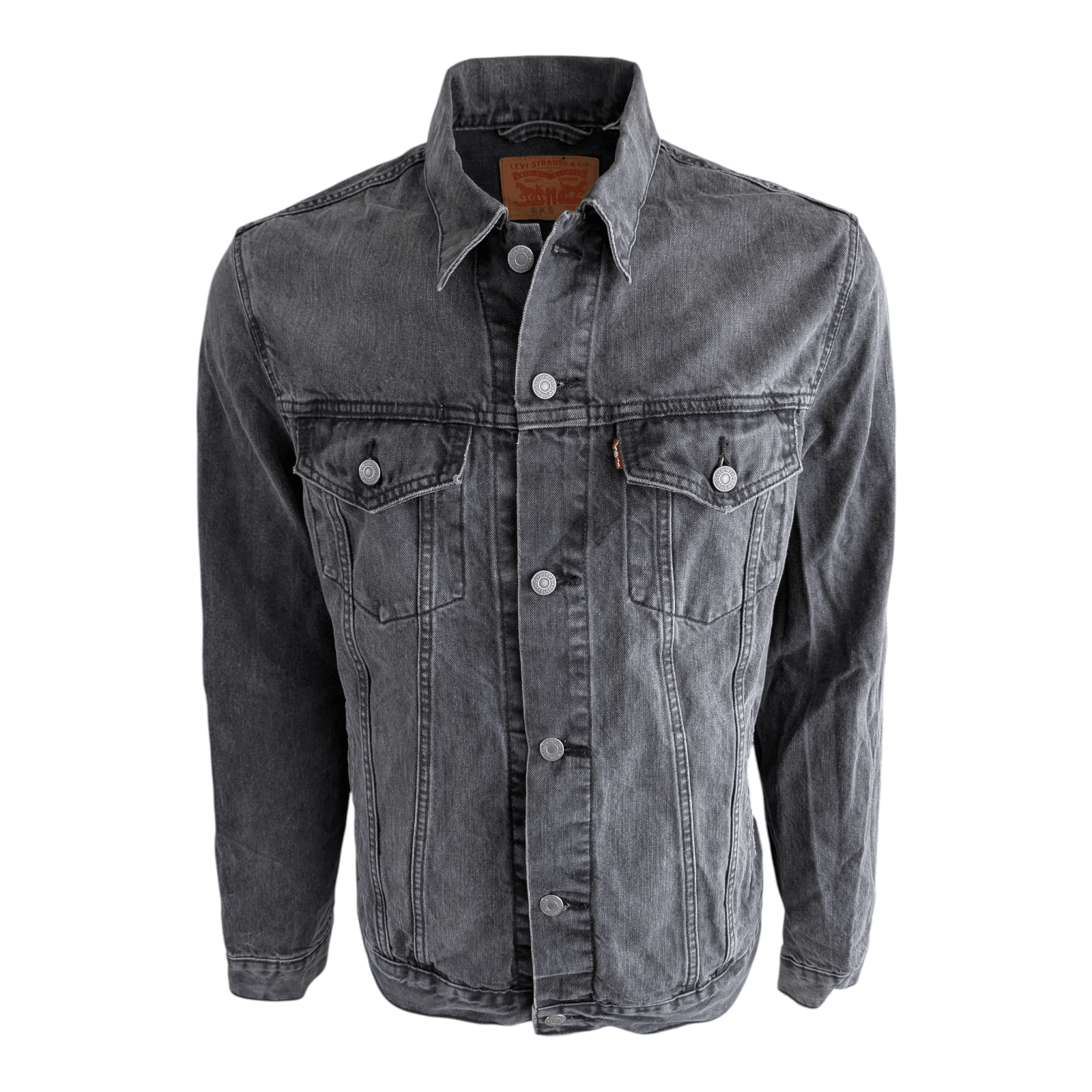 Levi’s Black Denim Trucker Jacket Men’s XL BKR Wash Vintage Classic - USASTARFASHION