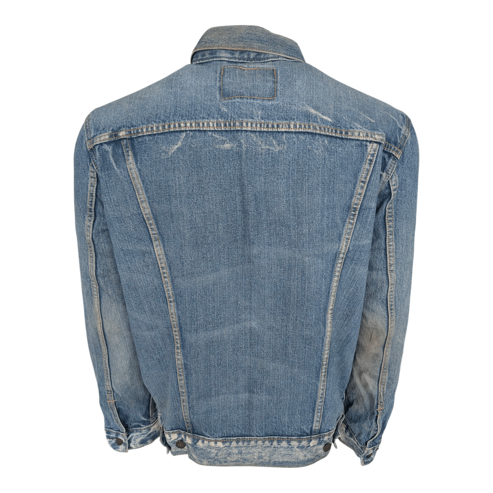 Levi’s Denim Trucker Jacket 72334 Distressed Vintage Wash Blue Men’s L - USASTARFASHION