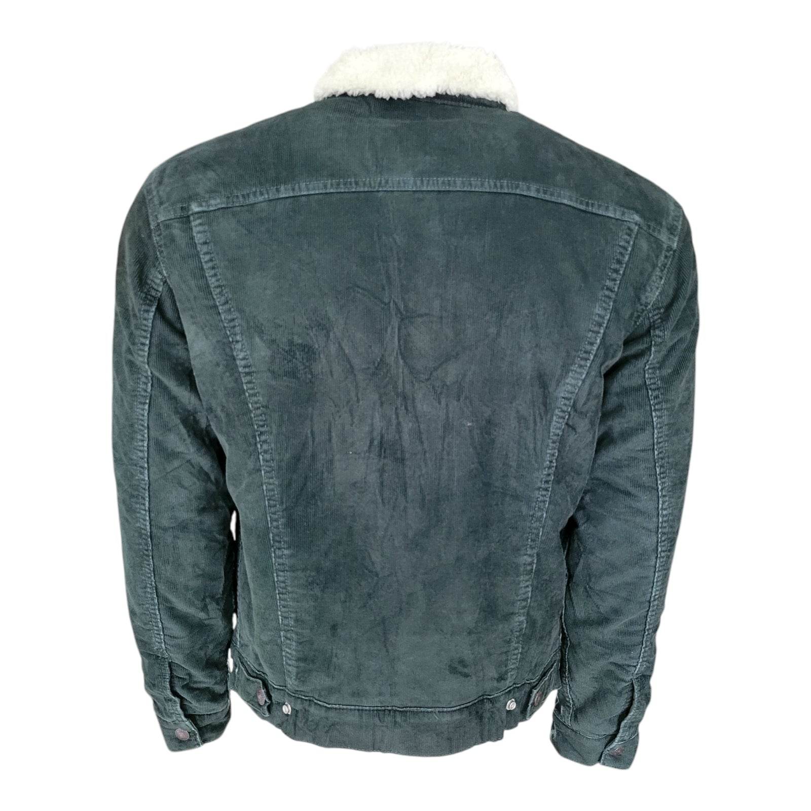 Levi's Green Corduroy Sherpa Trucker Jacket – Size M - USASTARFASHION