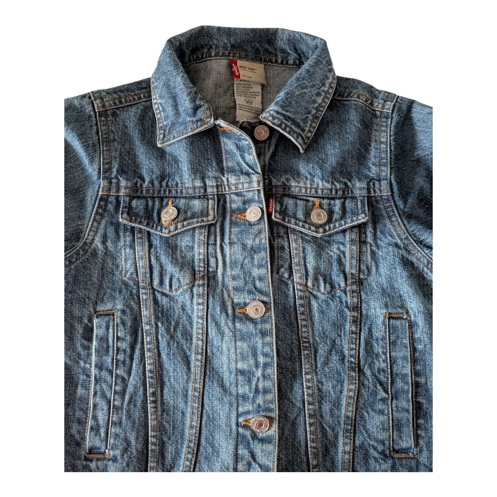 Levi’s Kids Denim Trucker Jacket – Size L (14–16) – Grade A – Classic Blue - USASTARFASHION