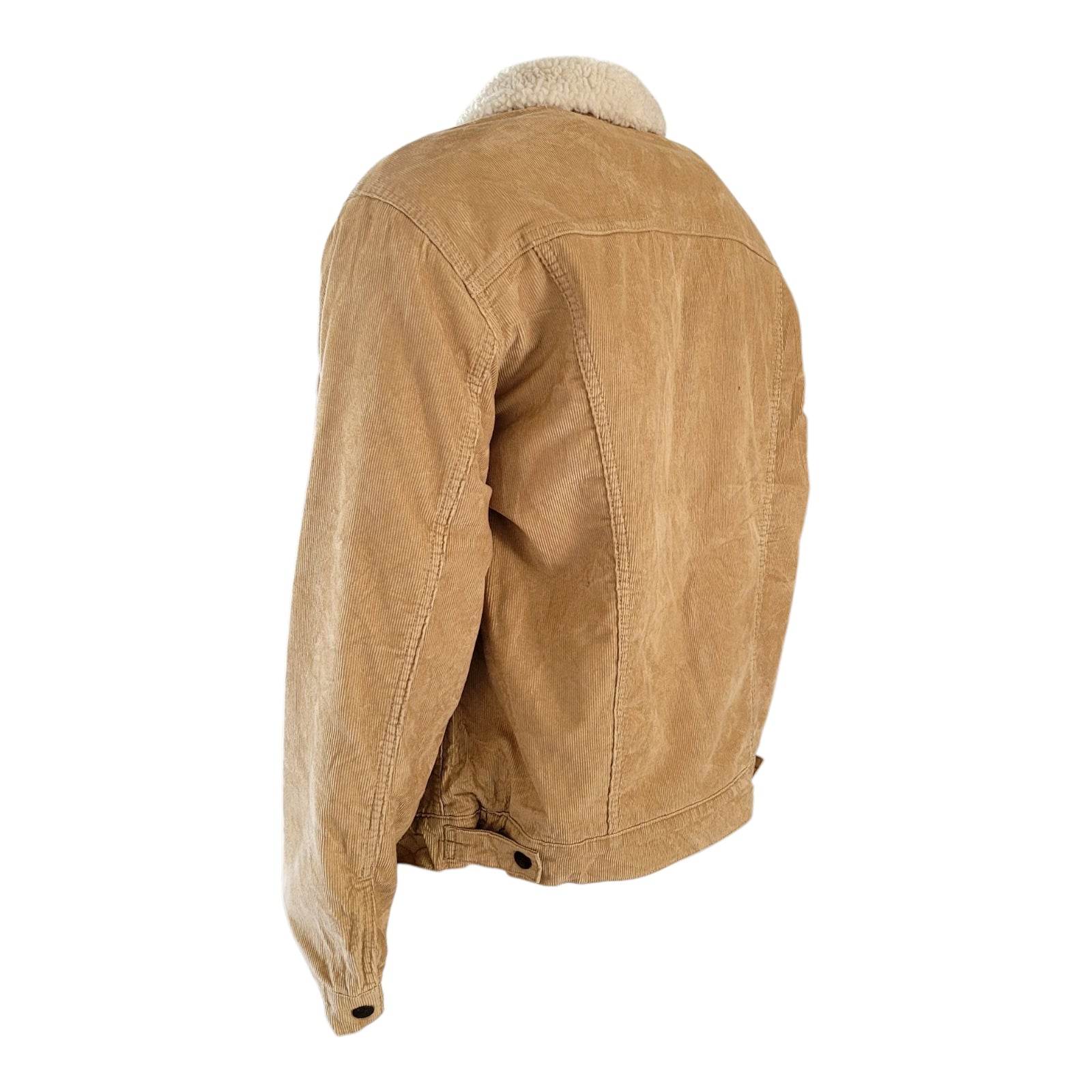 Levi’s Premium 16365 - 0066 Tan Sherpa Corduroy Jacket – XL - USASTARFASHION