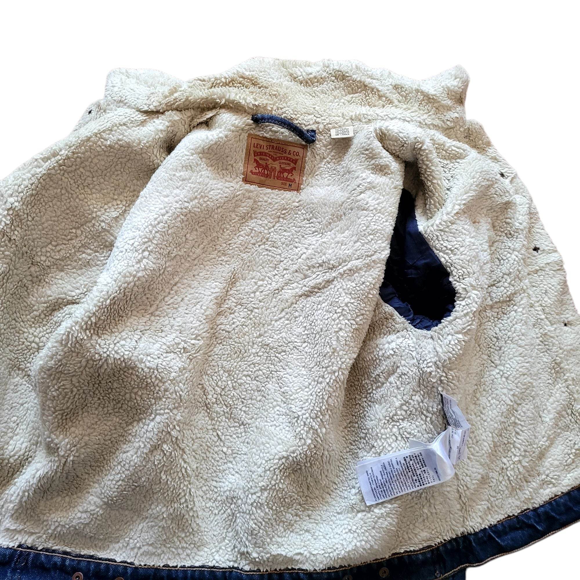 Levi’s Sherpa - Lined Trucker Jacket – Youth or Ladies Size M - USASTARFASHION