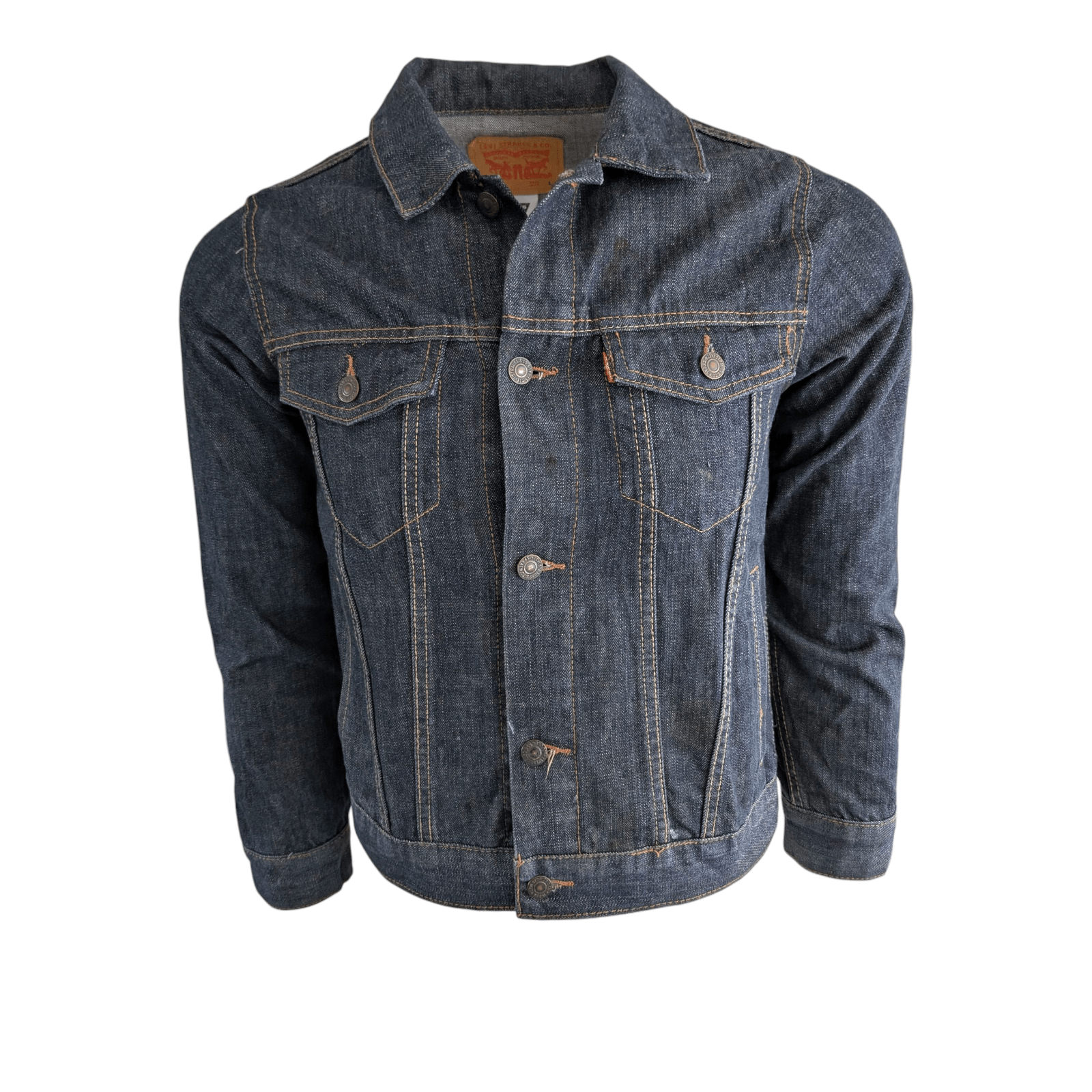 Levi’s Women’s Trucker Denim Jacket L Dark Blue Indigo 100% Cotton - USASTARFASHION
