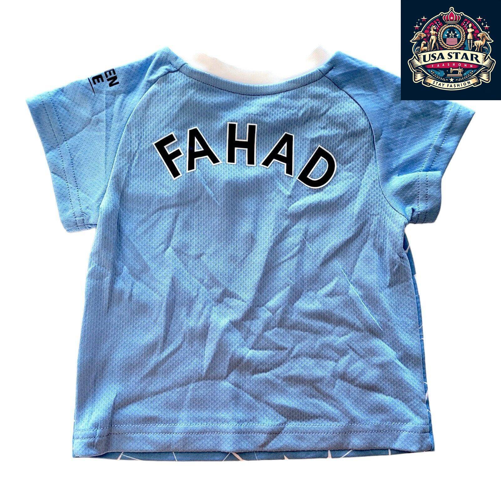 Manchester City FC Infant Home Kit 2020/21 by Puma - Personalized "FAHAD" - Size 6 - 9 Months - USASTARFASHION