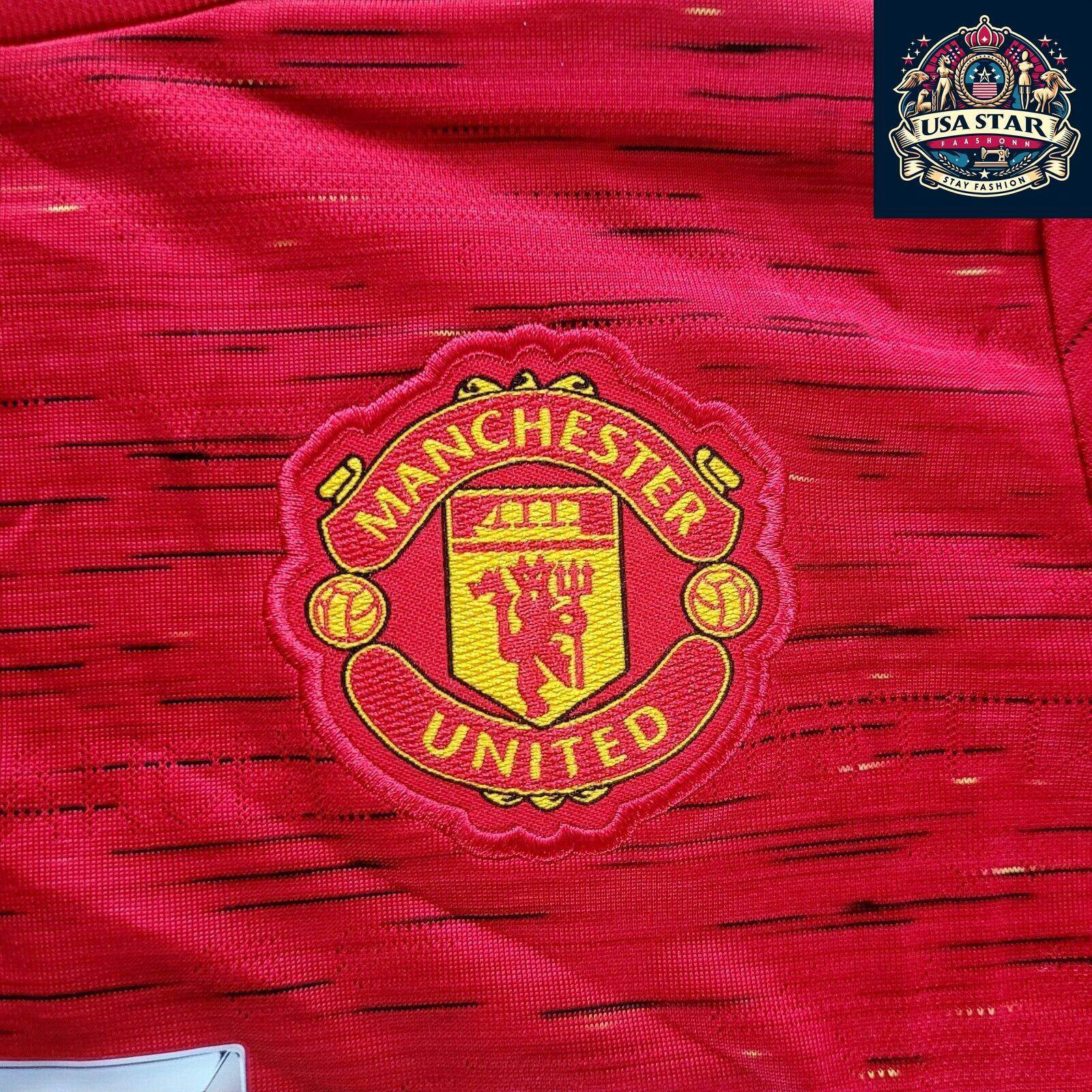 Manchester United Kid's Adidas Home Shirt 7 - 8Y, Lightweight Aeroready Fabric, Official Badge, Red - USASTARFASHION