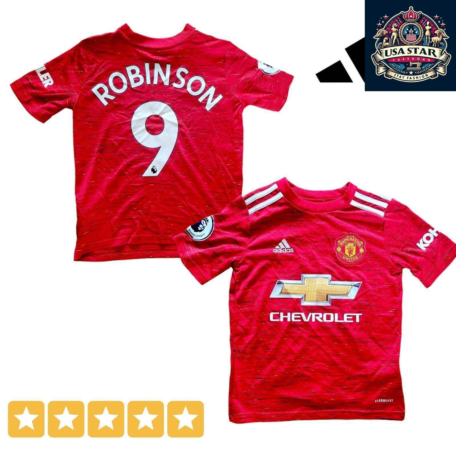 Manchester United Kid's Adidas Home Shirt 7 - 8Y, Lightweight Aeroready Fabric, Official Badge, Red - USASTARFASHION