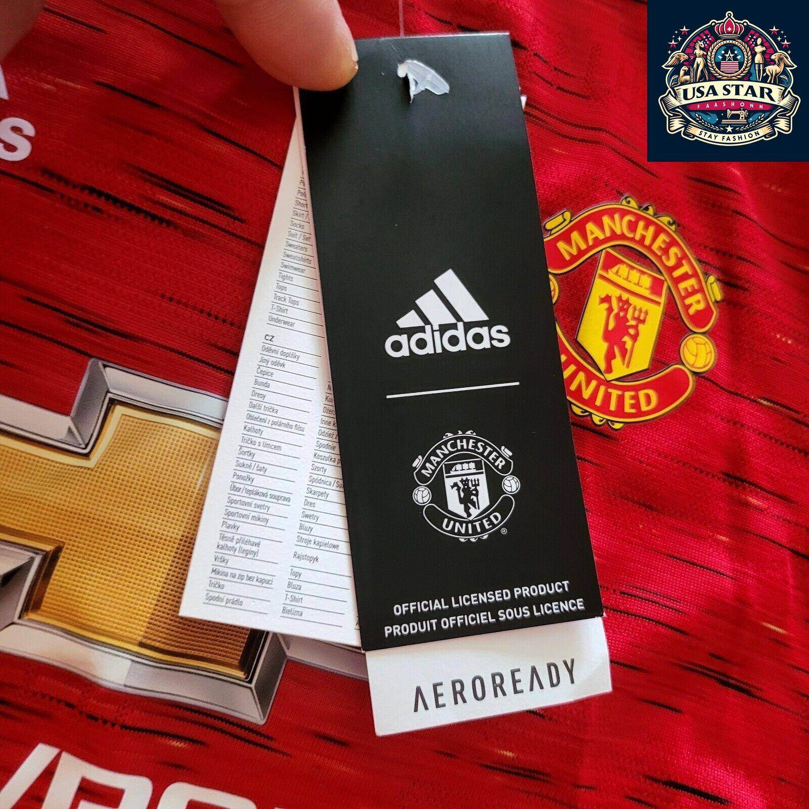 Manchester United Kids Shirt - Adidas Home Shirt Size 4 - 5Y, Breathable Fabric, Official Badge - USASTARFASHION