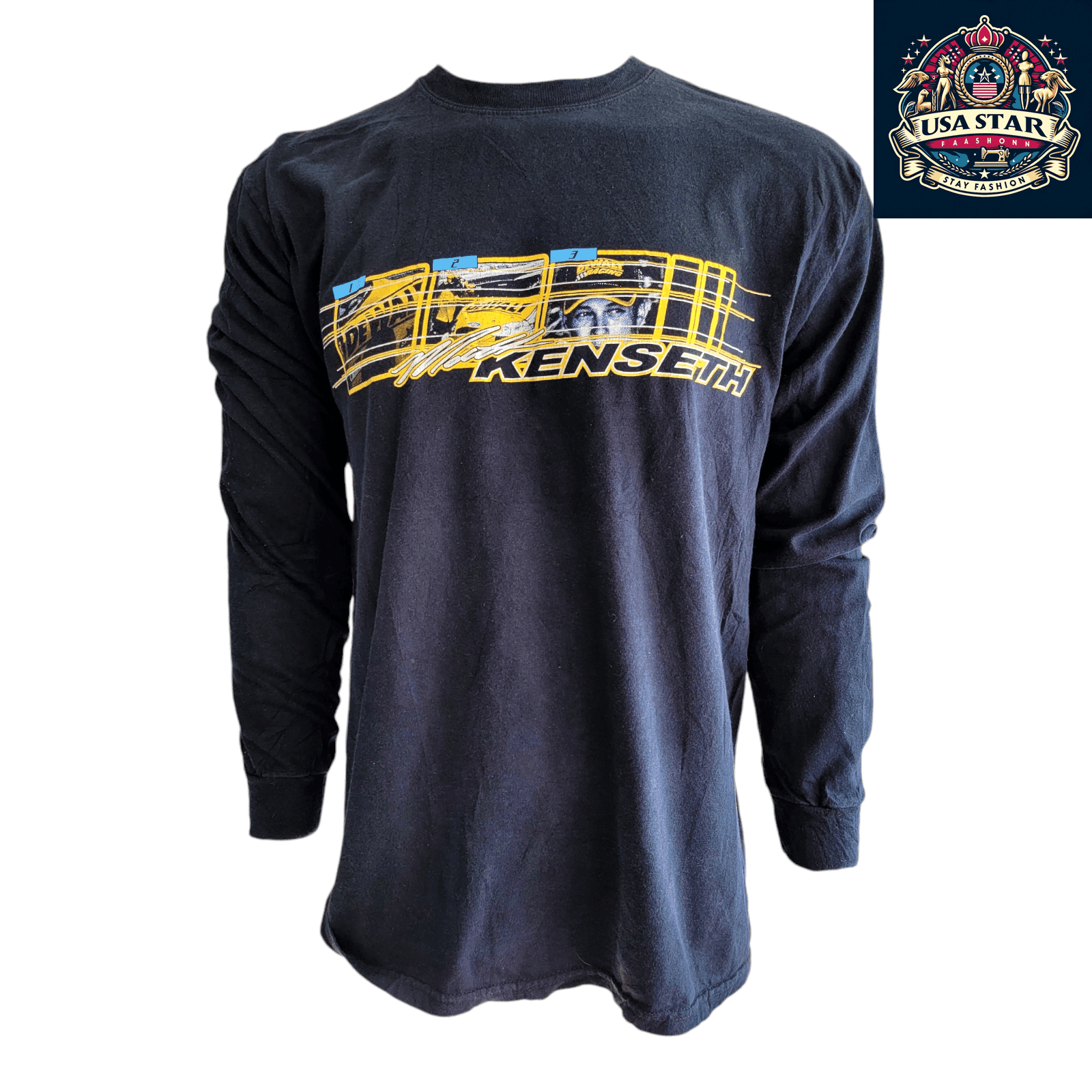Matt Kenseth T-Shirt 17 Long - Sleeve Gildan Tee for Racing Fans - Stylish Black Graphic Design - USASTARFASHION