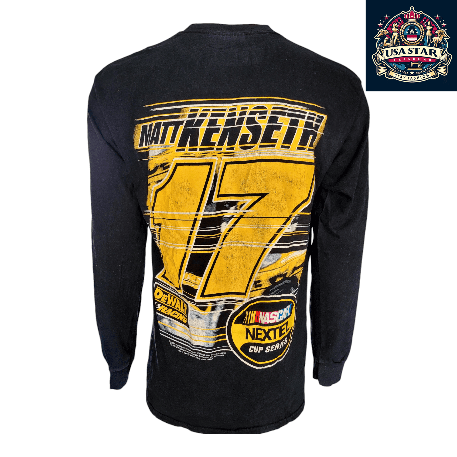 Matt Kenseth T-Shirt 17 Long - Sleeve Gildan Tee for Racing Fans - Stylish Black Graphic Design - USASTARFASHION