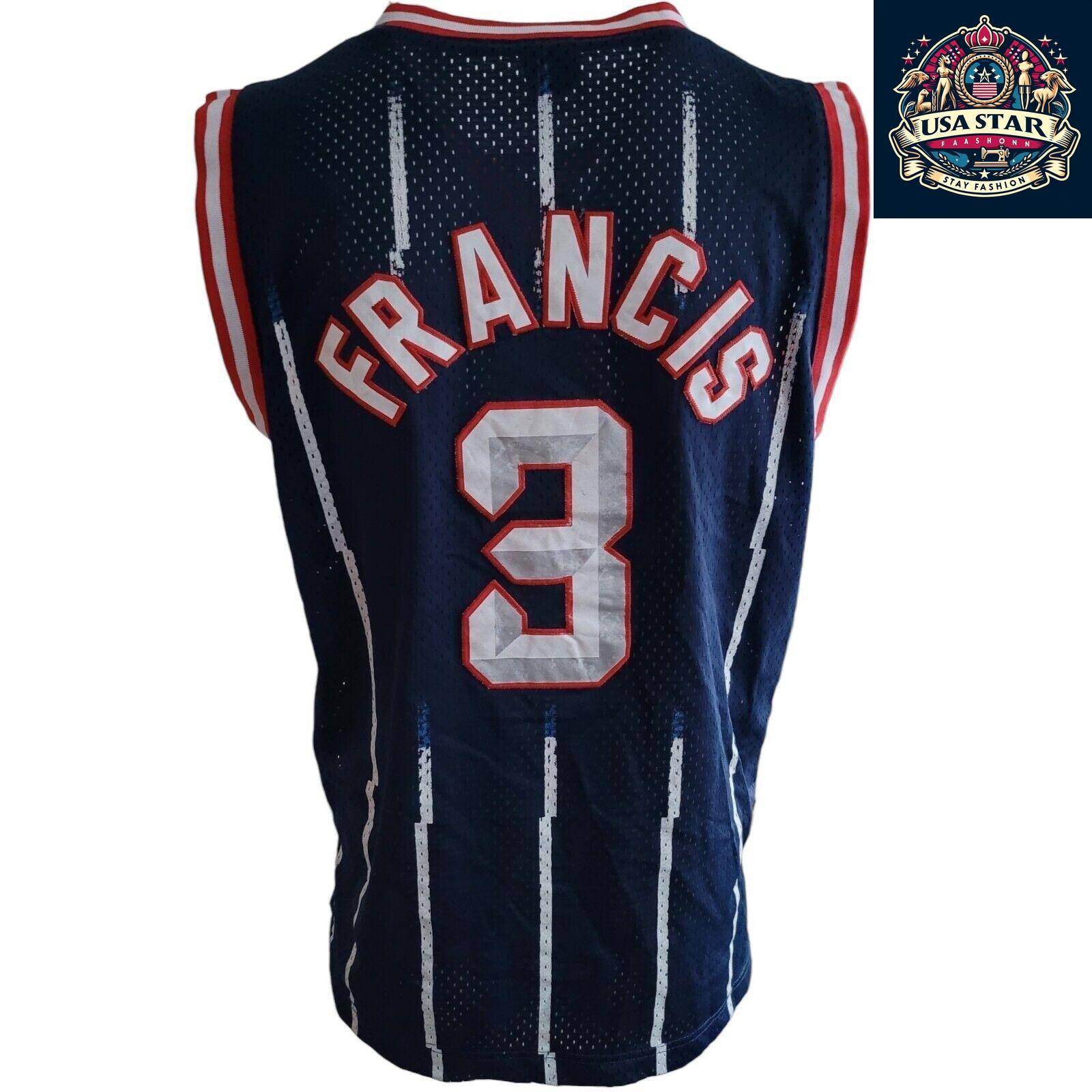 Men's Houston Rockets Jersey NBA Nike 3 Steve Francis Authentic in Red & White - Size S - USASTARFASHION