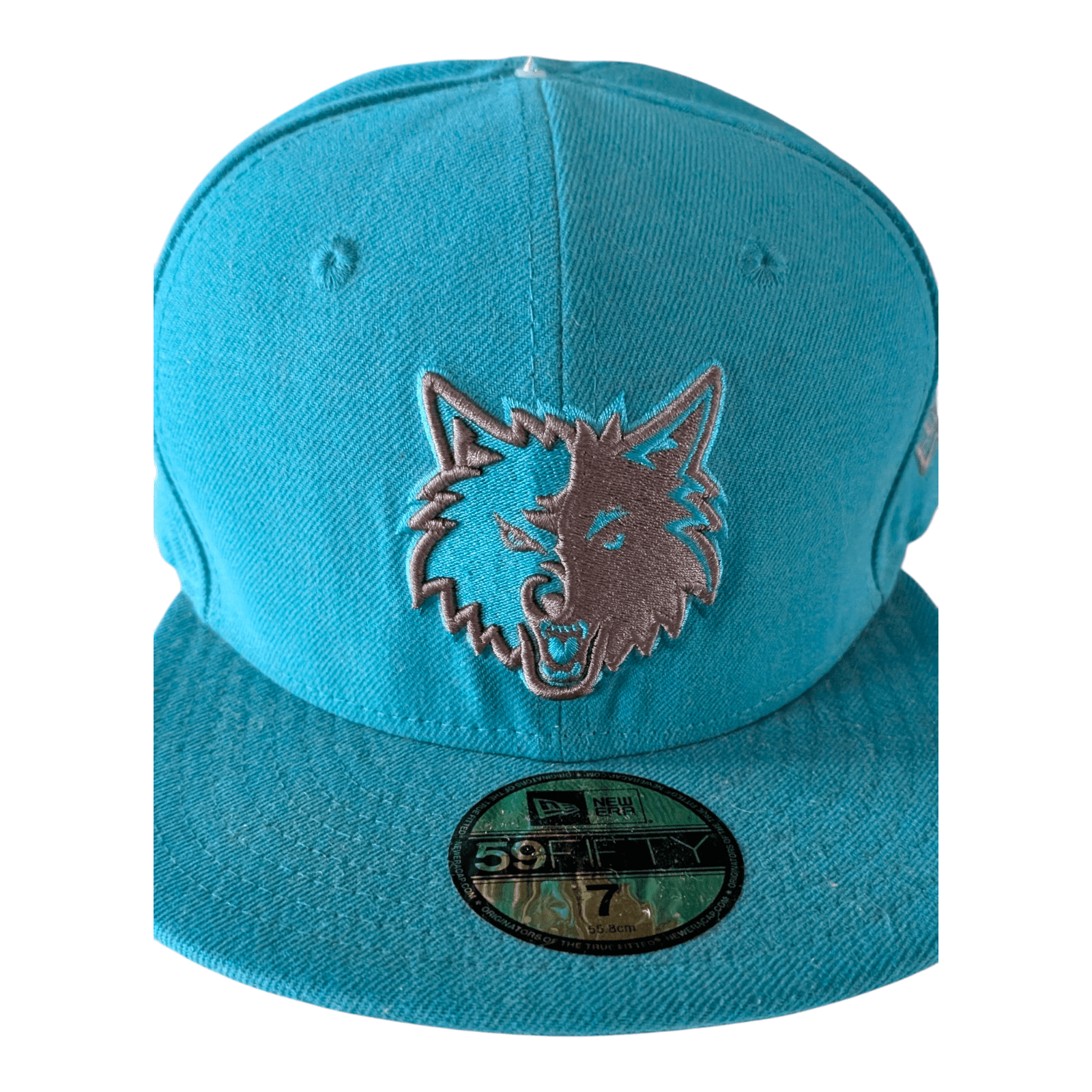 New Era 59FIFTY Minnesota Timberwolves NBA Fitted Cap Hat Size 7 Teal - USASTARFASHION