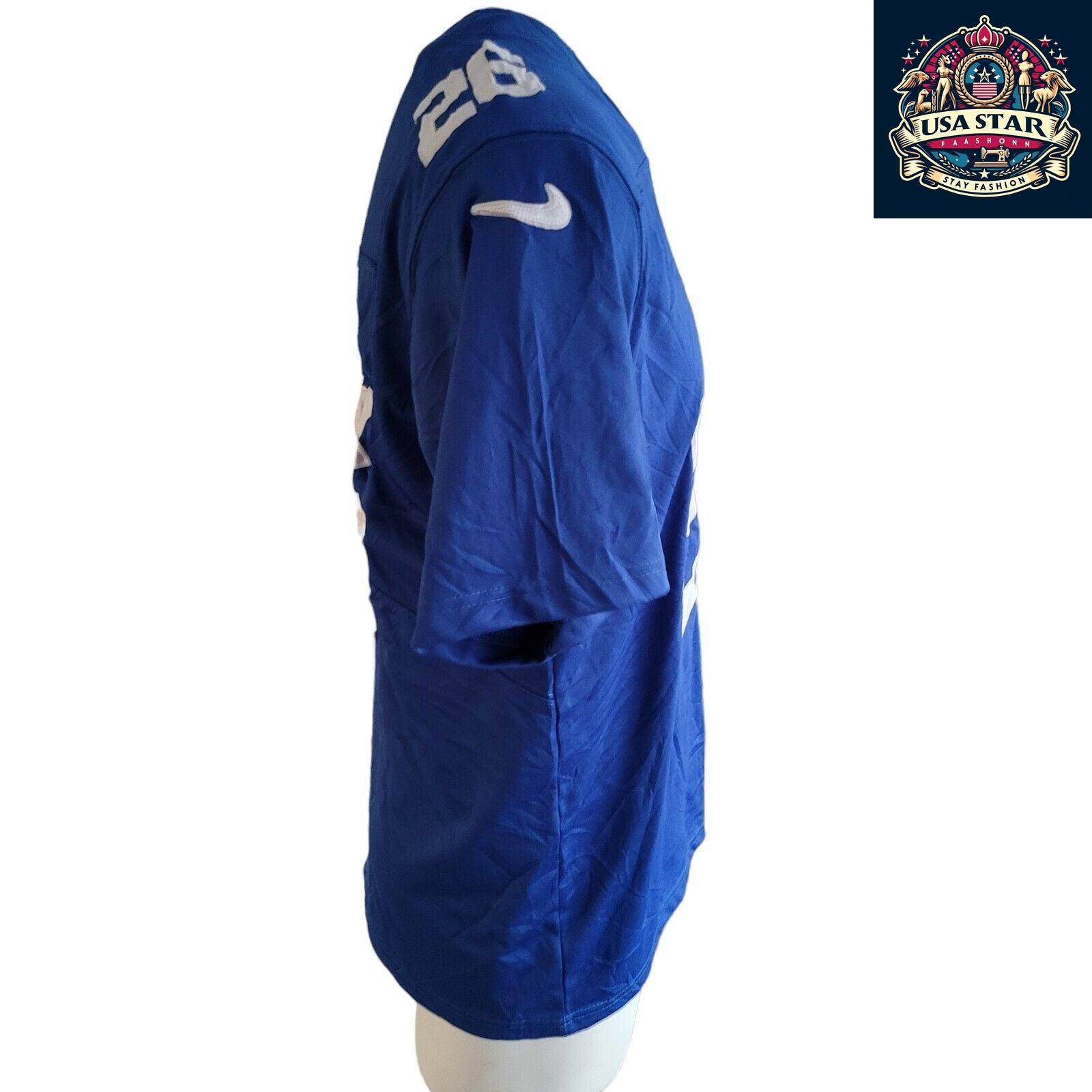 New York Giants Jersey - Saquon Barkley 26 Nike Game Jersey, Large Mens, Blue NFL Apparel - USASTARFASHION