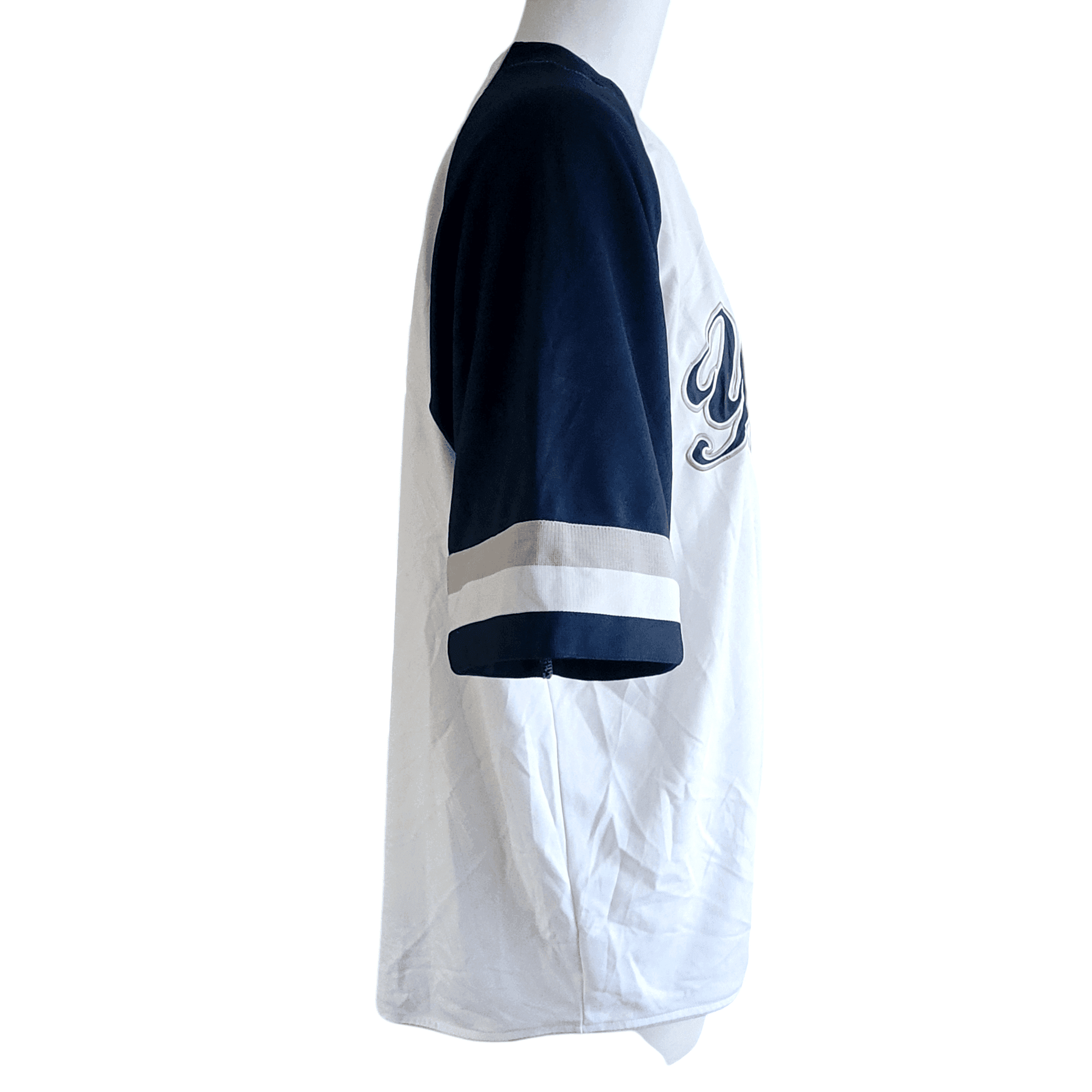 New York Yankees Jersey 2XL – White Body, Navy Sleeves, Embroidered Logo, Stitched Design - USASTARFASHION