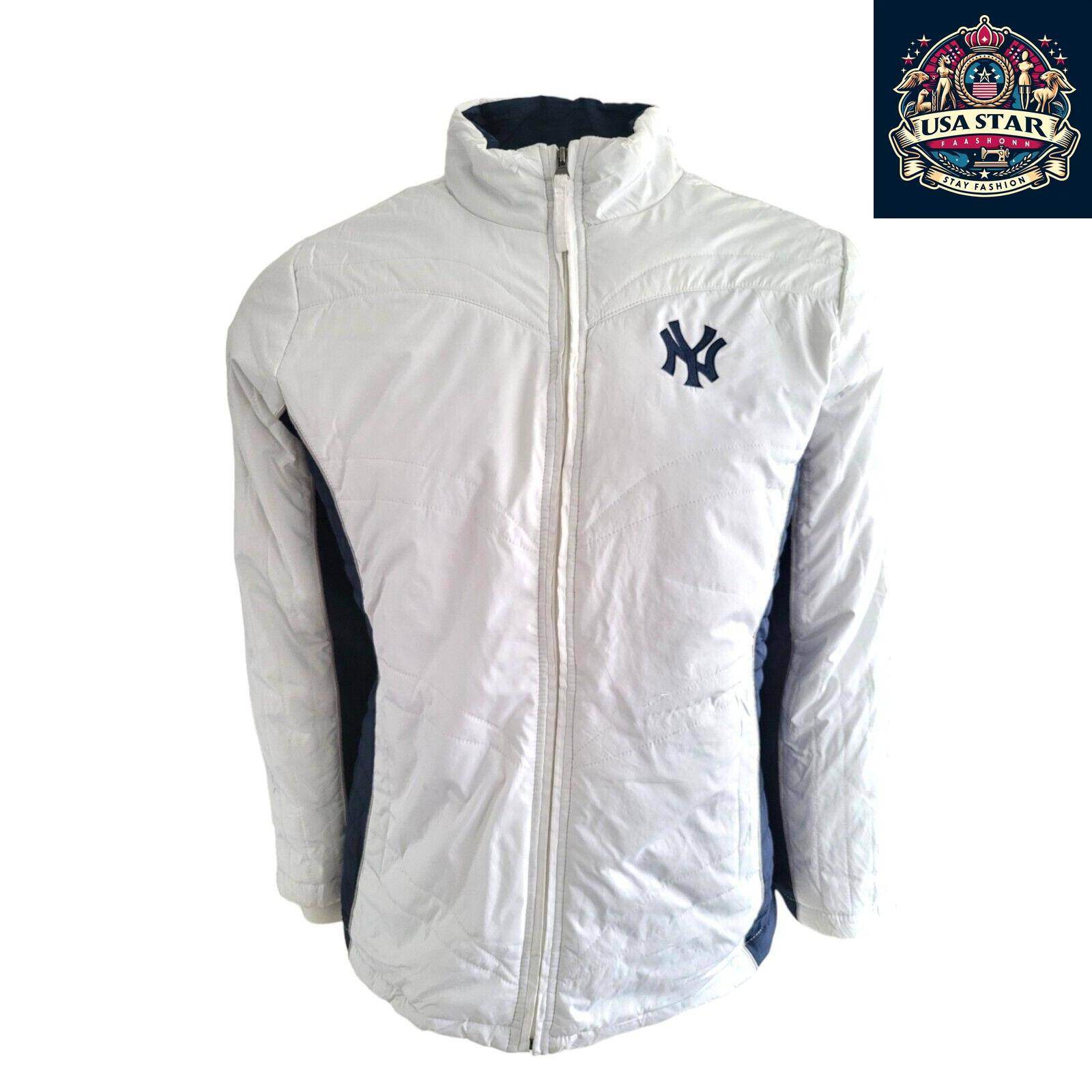 New York Yankees Women's Jacket XL - Stylish Design, Zip Pockets, Comfortable Fit - USASTARFASHION