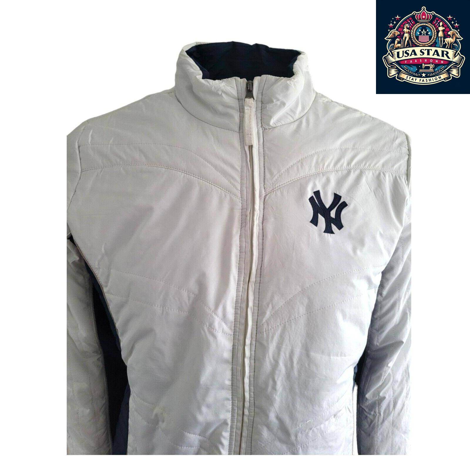 New York Yankees Women's Jacket XL - Stylish Design, Zip Pockets, Comfortable Fit - USASTARFASHION