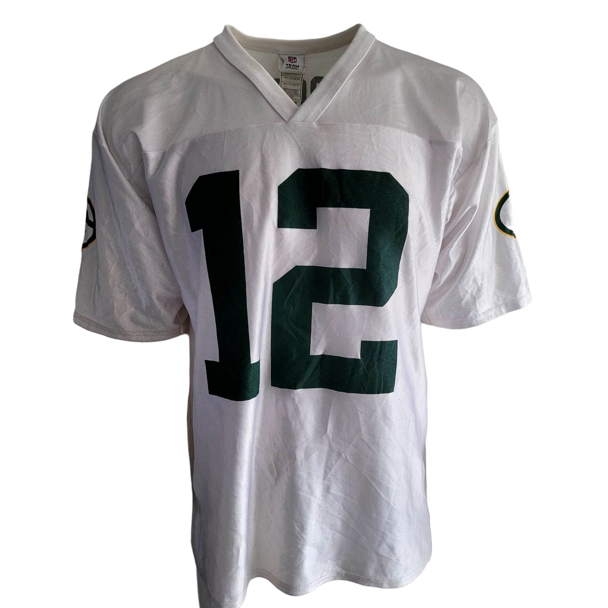NFL Team Apparel Green Bay Packers Aaron Rodgers #12 Jersey – White – Size L - USASTARFASHION
