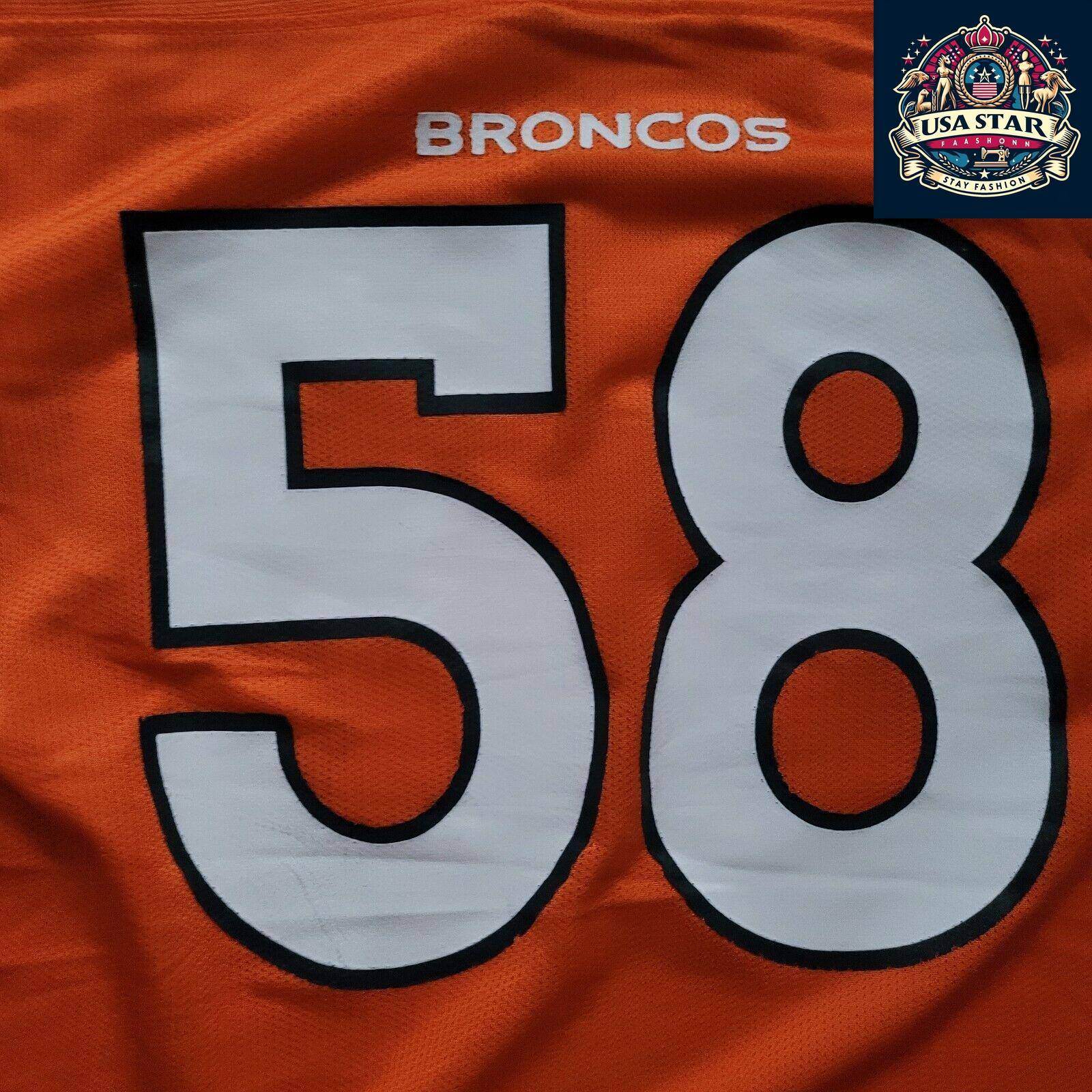 NFL Denver Broncos Kids Jersey - Von Miller 58 Boy's XL (18 - 20) - Comfortable & Durable Design - USASTARFASHION