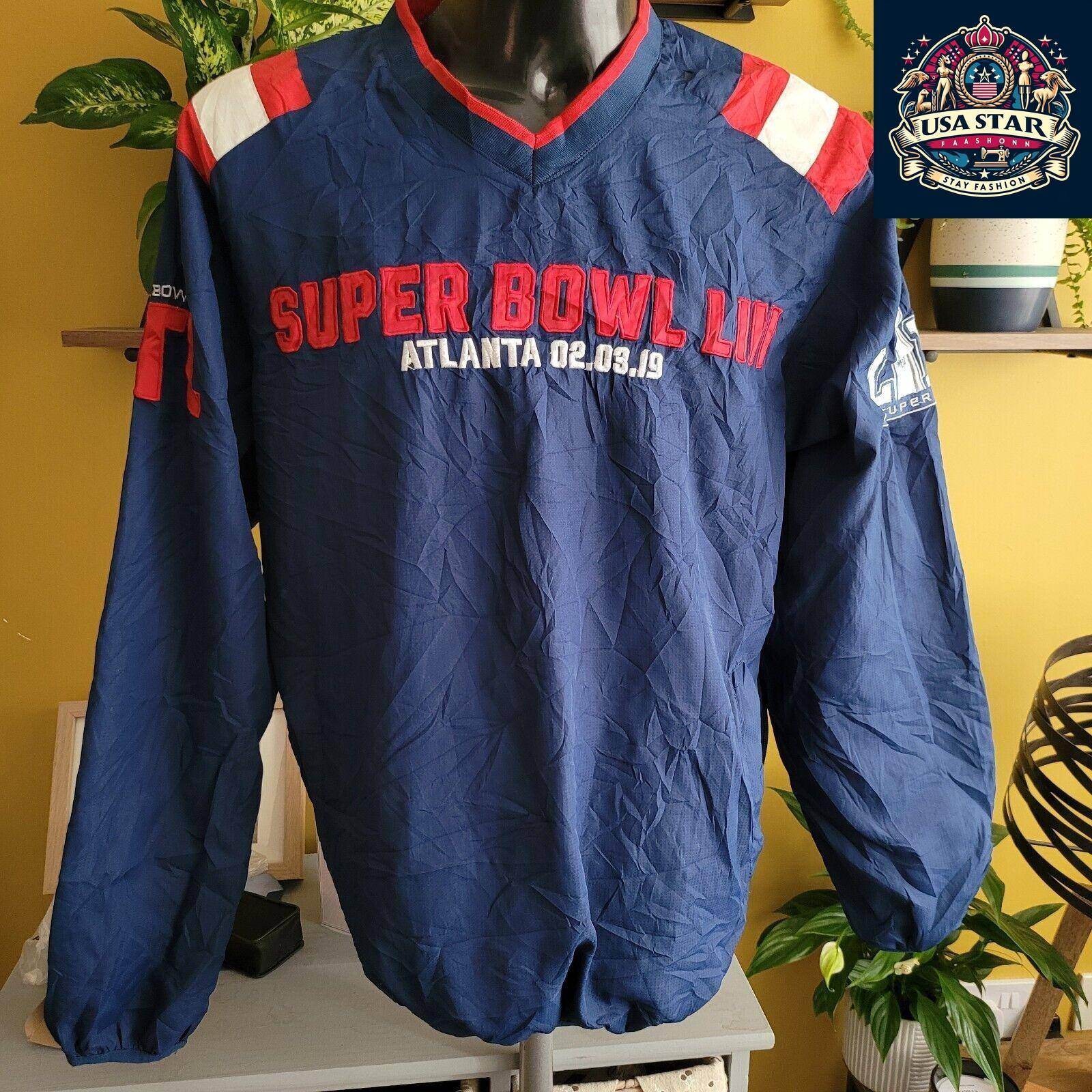 NFL G - III Apparel Super Bowl LIII Atlanta Windbreaker Size L, Lightweight, Official Logo, Grade A Quality - USASTARFASHION