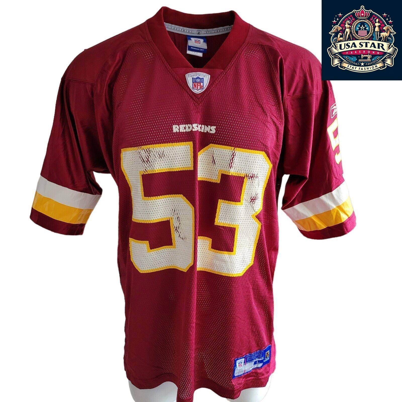NFL Reebok Washington 53 Men's Shirt - Durable, Stylish Design, Comfortable Fit, Size L - USASTARFASHION
