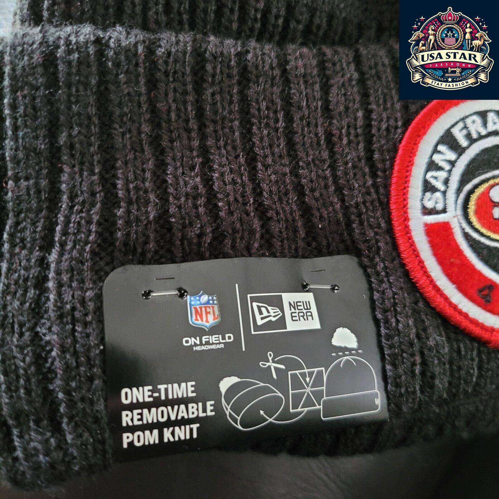 🏈 NFL San Francisco New Era Beanie Hat - One Size 🌉❤️💛 - USASTARFASHION