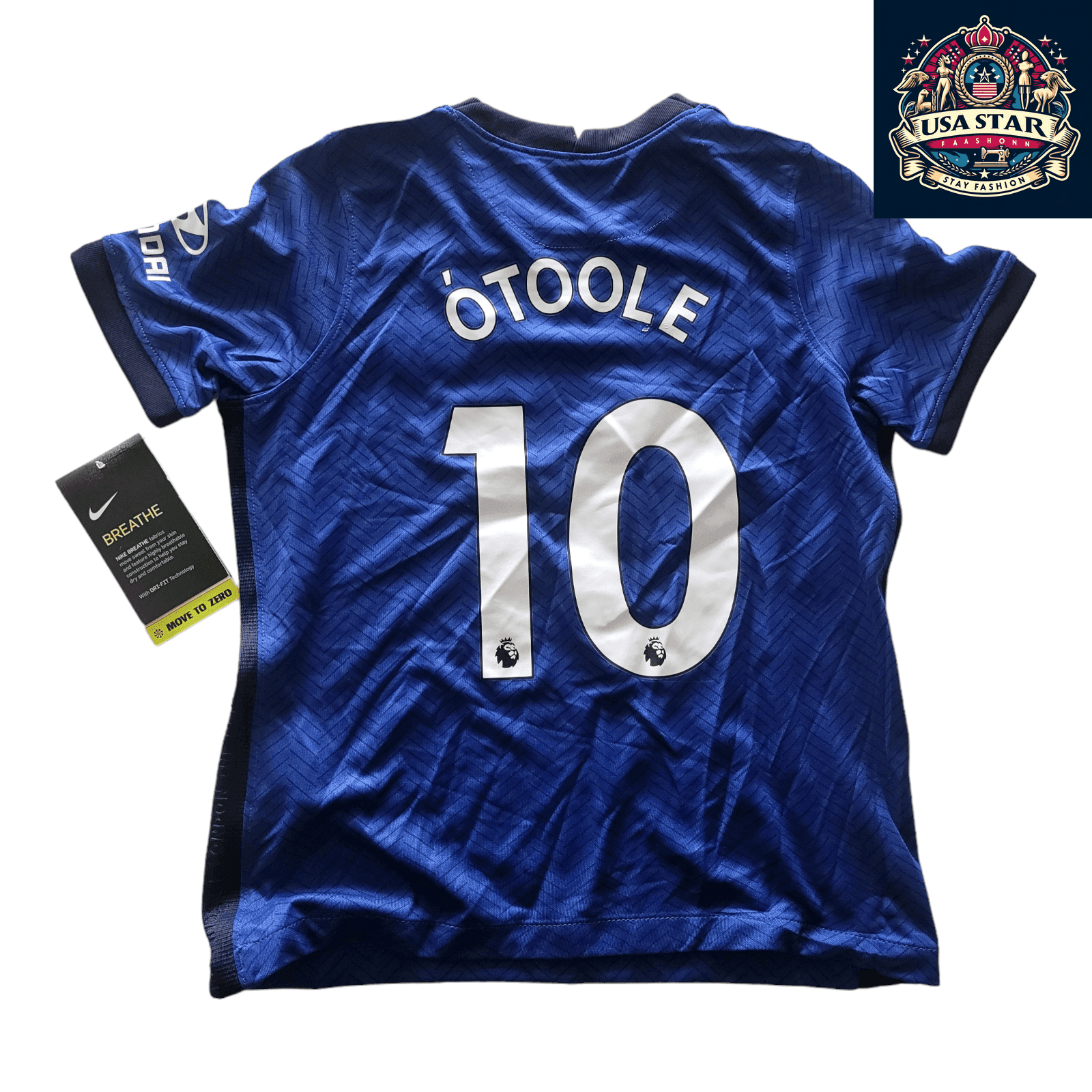 Nike Chelsea Youth Jersey O'Toole 10 Size XL (122 - 128cm) Breathable Fabric, Free Shipping - USASTARFASHION