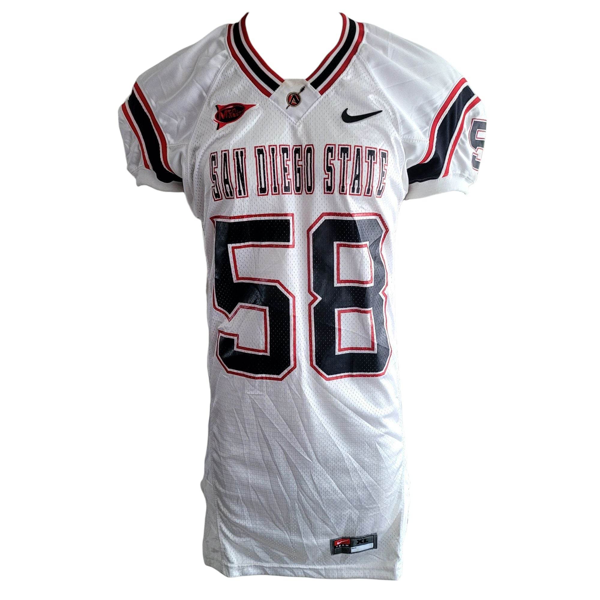 Rare 2000s Nike San Diego State Aztecs 58 Jersey - XL - USASTARFASHION