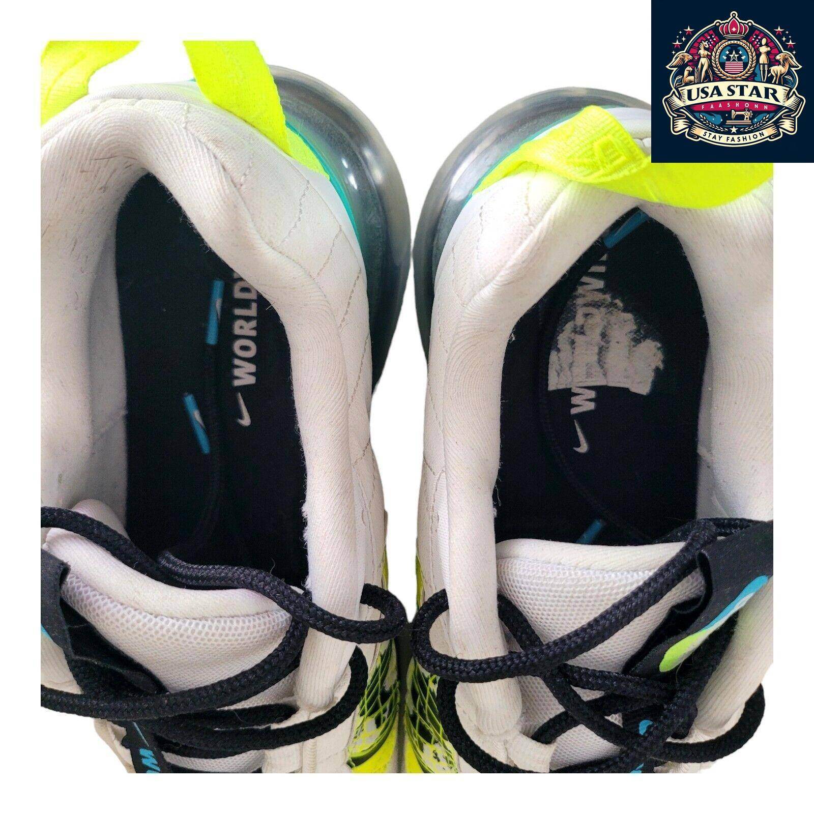 Nike MX 720 Air Max Shoes Unisex White Lime Green Size 10 UK With Air Cushioning & Breathable Design - USASTARFASHION