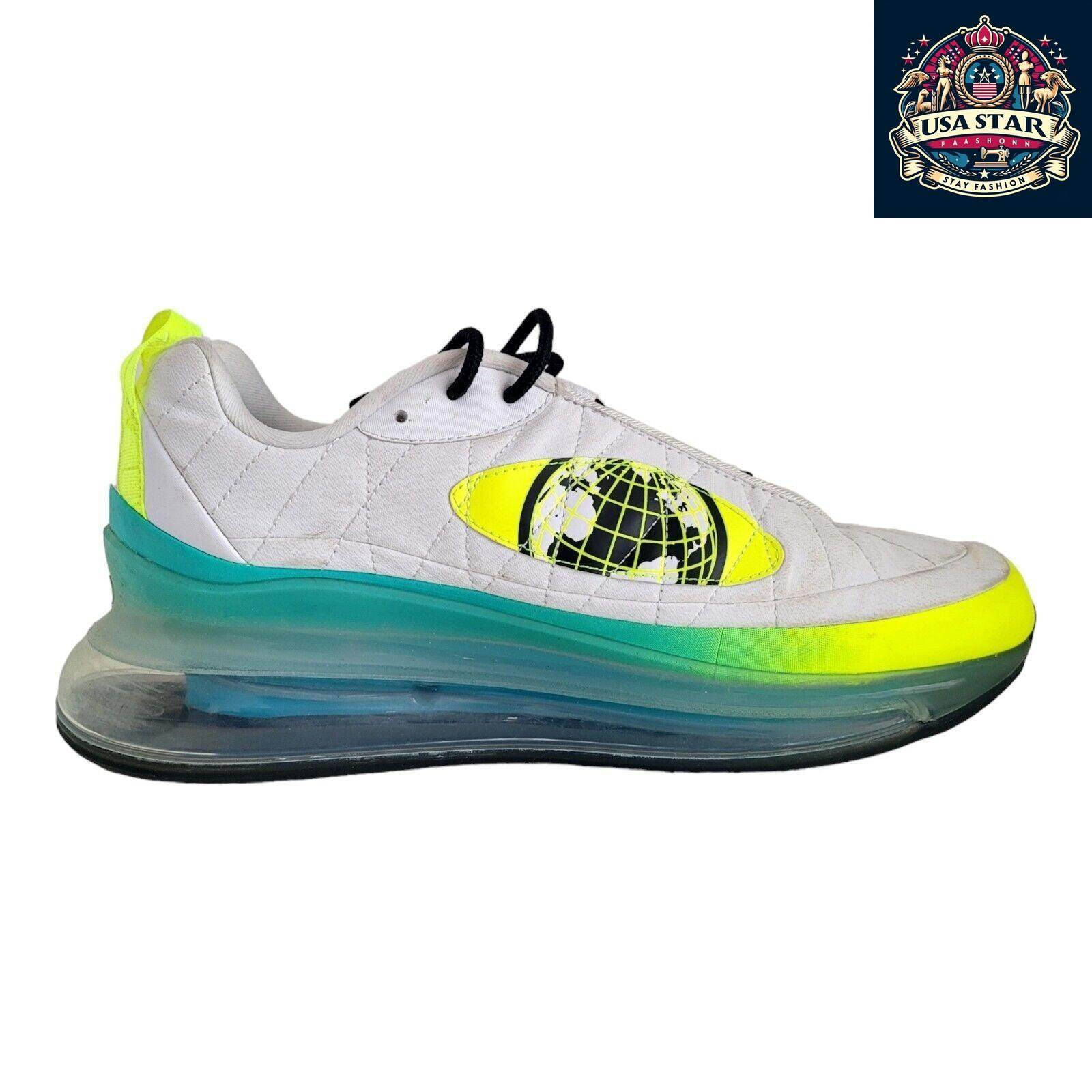 Nike MX 720 Air Max Shoes Unisex White Lime Green Size 10 UK With Air Cushioning & Breathable Design - USASTARFASHION