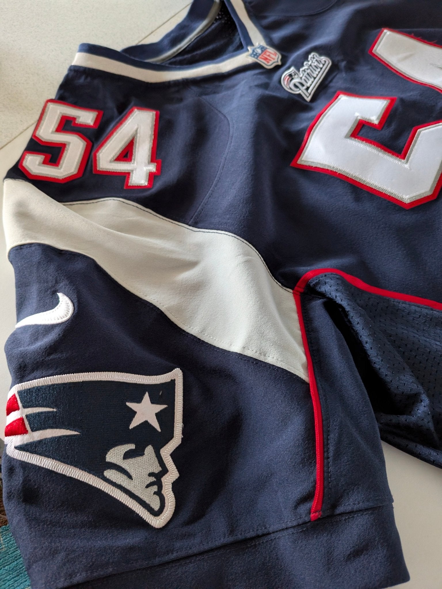Nike On Field New England Patriots 54 Tedy Bruschi Jersey — Size 48 - USASTARFASHION