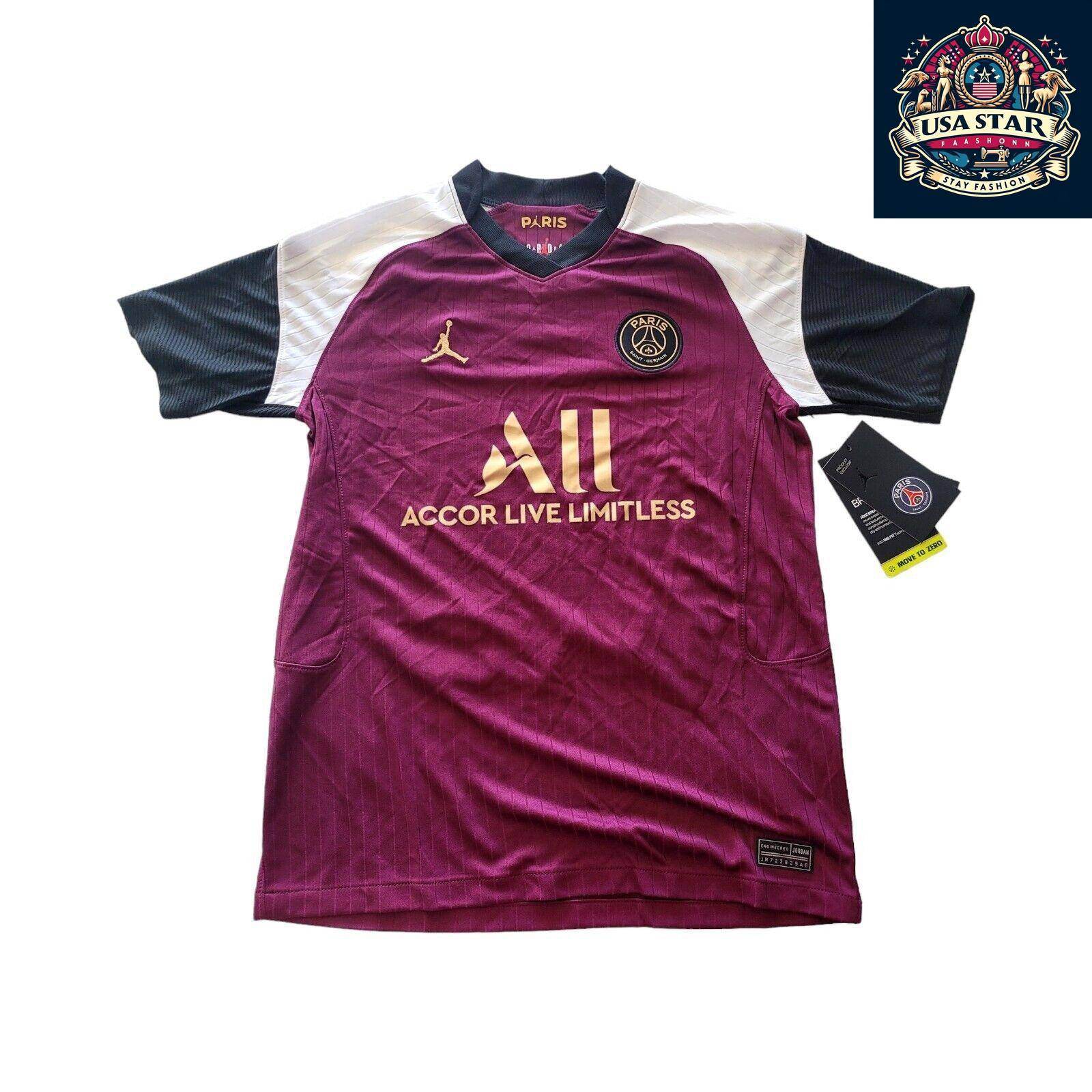 Nike Paris Saint Germain Youth Jersey Dady Star Large 147 - 158 CM Bordeaux/White Authentic Design - USASTARFASHION