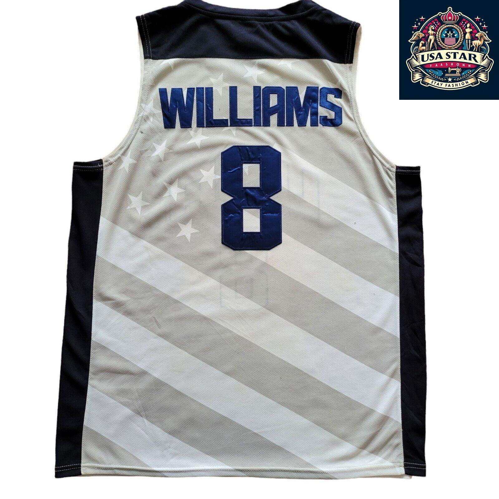 Nike Team USA Deron Williams Jersey No 8 - Authentic Performance Fabric Size L for Basketball Fans - USASTARFASHION